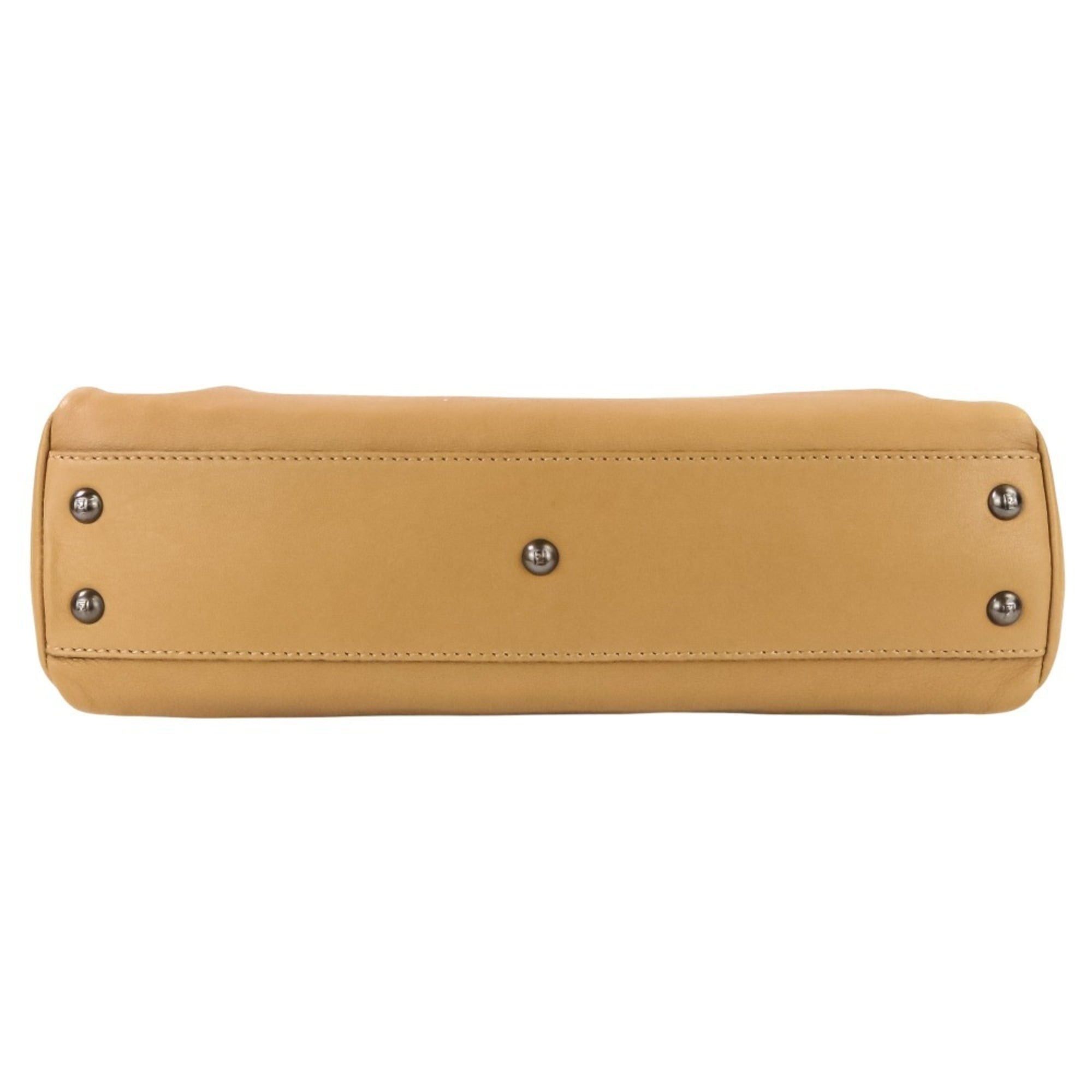 Fendi FENDI Peekaboo 2-Way Handbag/Shoulder Bag, Brown Beige, Women's Size ONE SIZE - 5 Thumbnail
