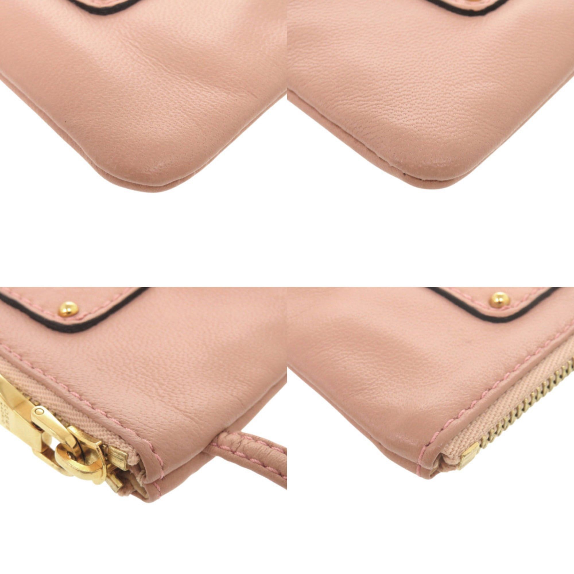Loewe Excellent condition Loewe logo leather pink wallet/coin case 0984LOEWE Size ONE SIZE - 3 Thumbnail