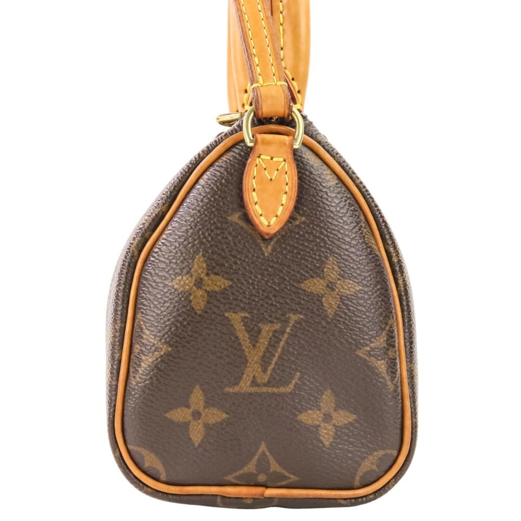 Louis Vuitton LOUIS VUITTON Nano Speedy Monogram Shoulder Pouch Mini Bag M61252 Brown Women's Size ONE SIZE - 4 Thumbnail