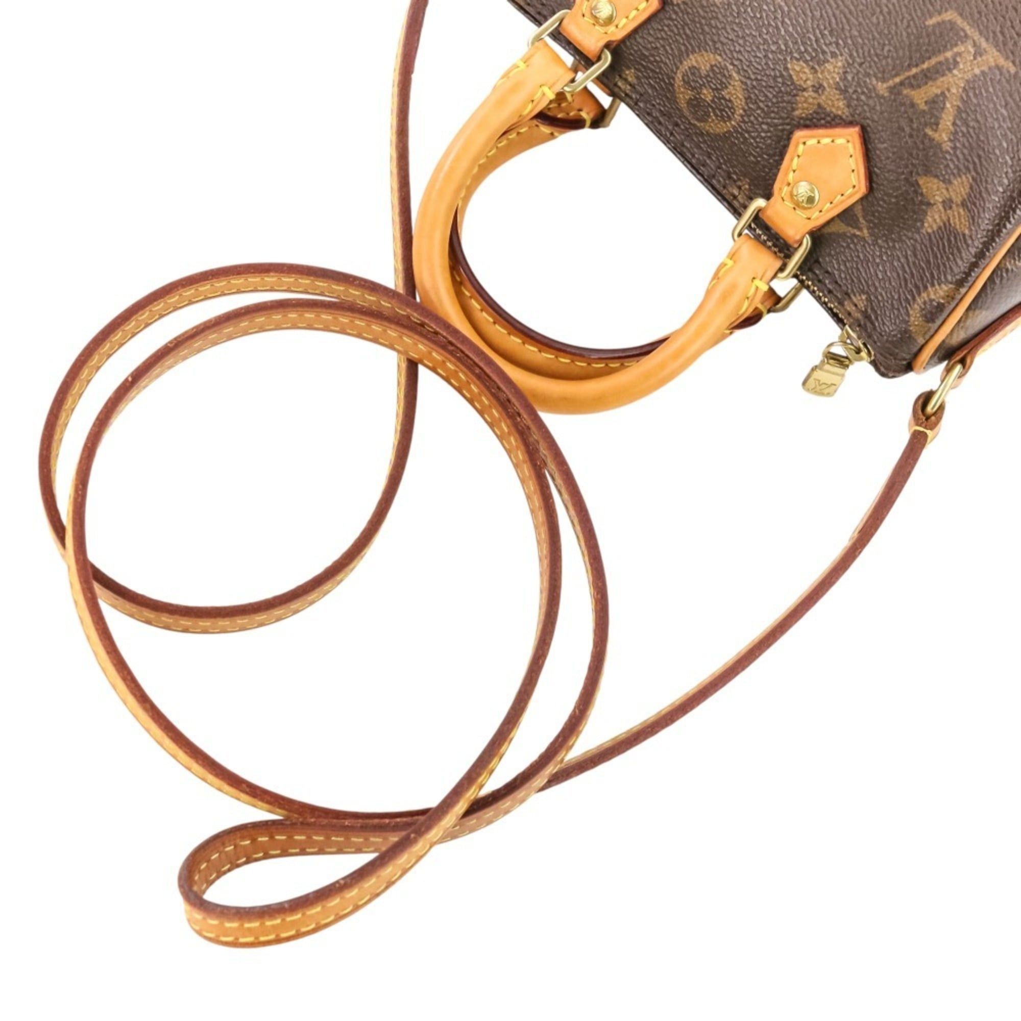 Louis Vuitton LOUIS VUITTON Nano Speedy Monogram Shoulder Pouch Mini Bag M61252 Brown Women's Size ONE SIZE - 7 Thumbnail