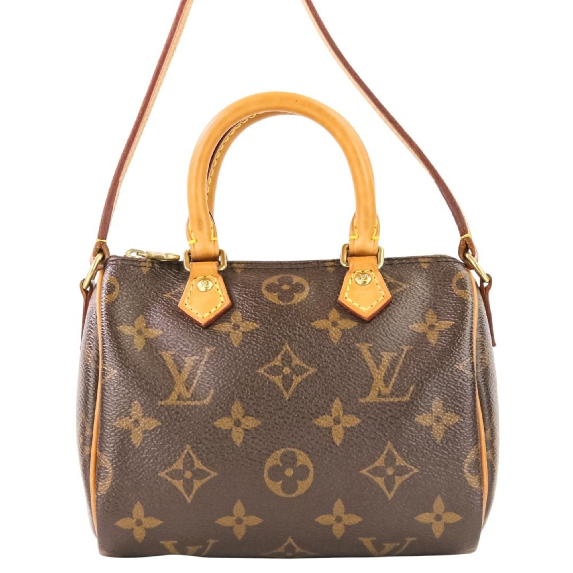 Louis Vuitton LOUIS VUITTON Nano Speedy Monogram Shoulder Pouch Mini Bag M61252 Brown Women's Size ONE SIZE - 2 Thumbnail