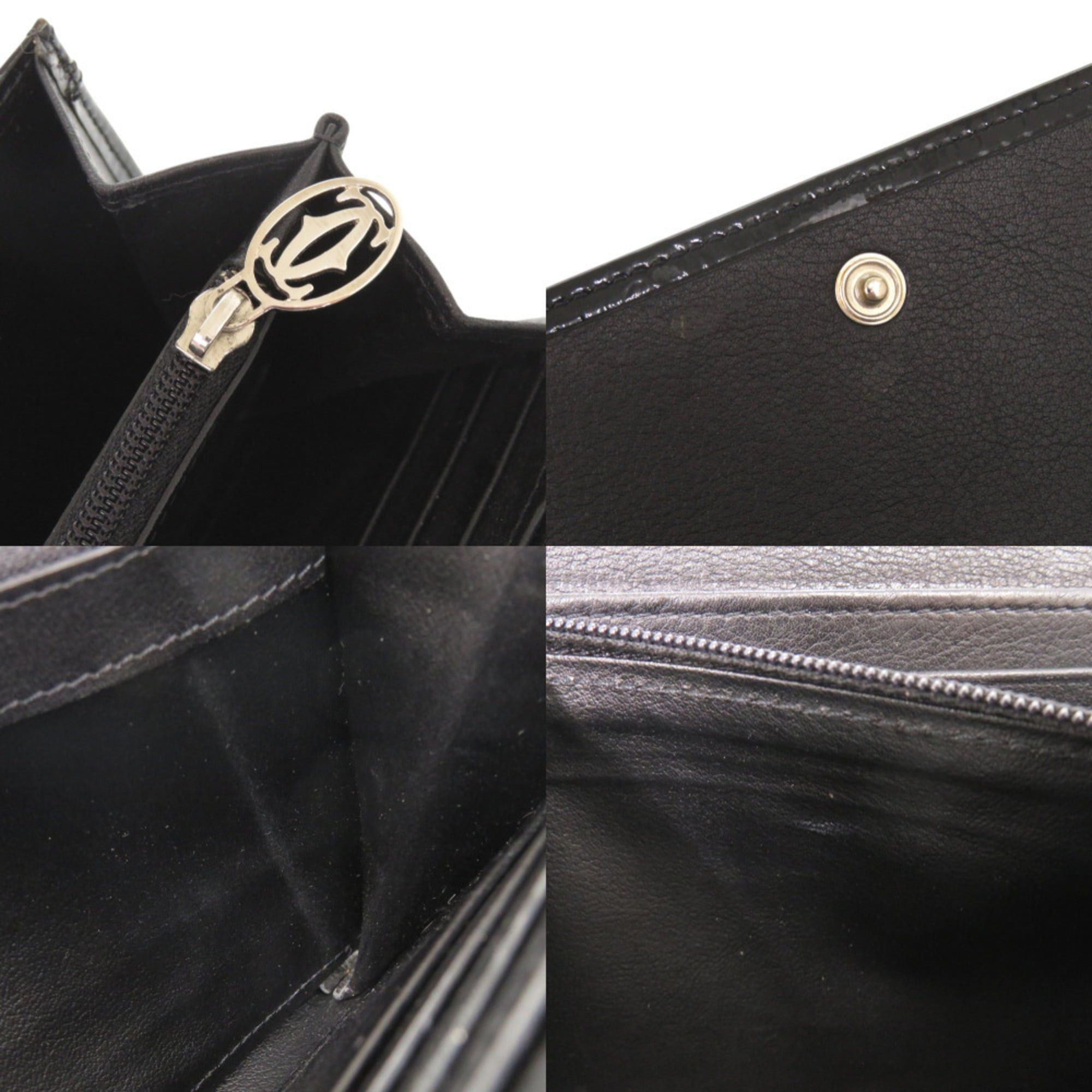 Cartier Cartier Happy Birthday Patent Leather Black Long Wallet 0024CARTIER Size ONE SIZE - 9 Thumbnail