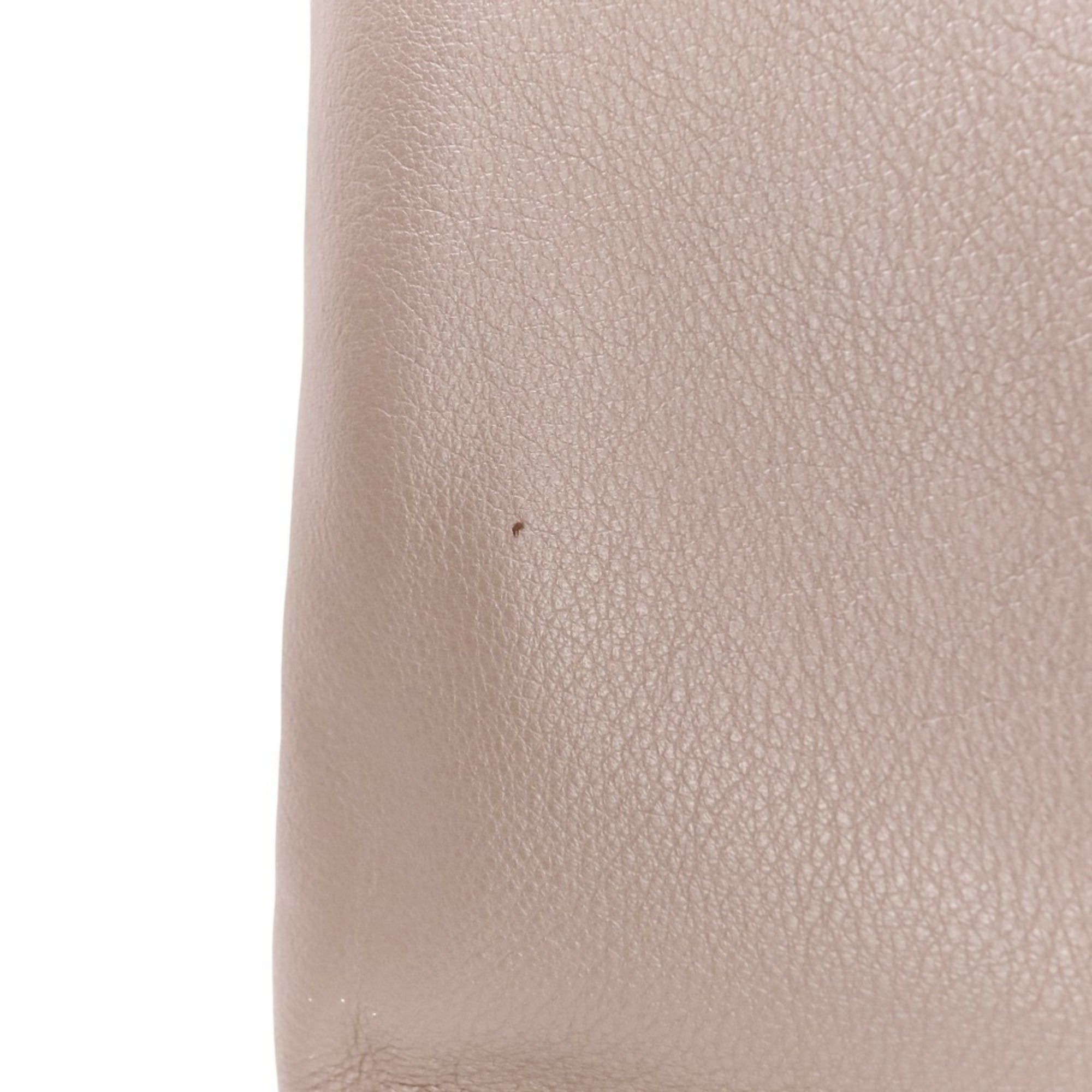 Prada Prada logo hardware leather 2-way tote bag shoulder greige women's Size ONE SIZE - 15 Thumbnail
