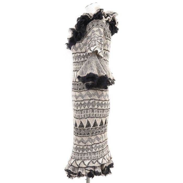 Chanel Chanel Chanel ruffle knit wool mohair dress Textile Dresses P36227 DUTY FREE for USA Size ONE SIZE - 5 Thumbnail