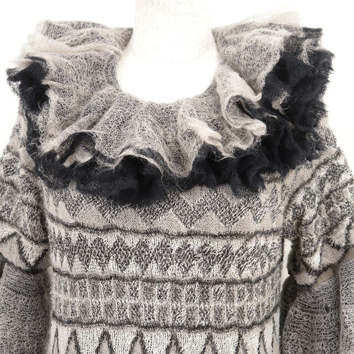 Chanel Chanel Chanel ruffle knit wool mohair dress Textile Dresses P36227 DUTY FREE for USA Size ONE SIZE - 2 Thumbnail