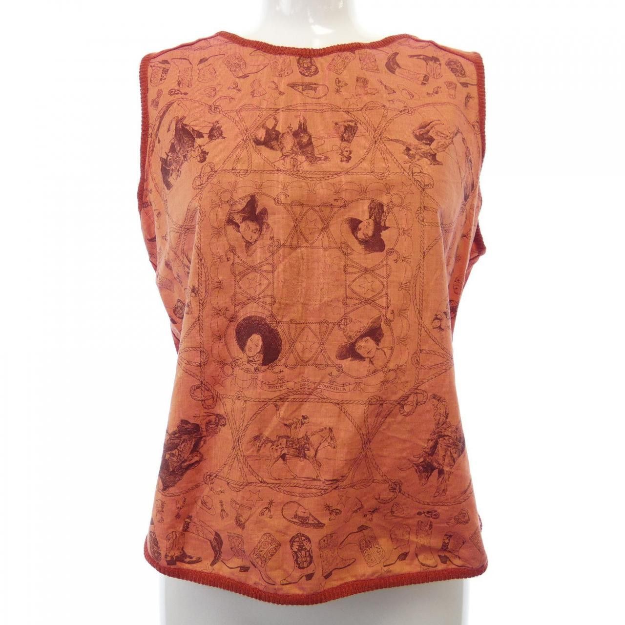 Hermes Hermes Hermes Twillene Cotton Linen Viscose Ensemble Textile Tops DUTY FREE for USA Size ONE SIZE - 7 Thumbnail