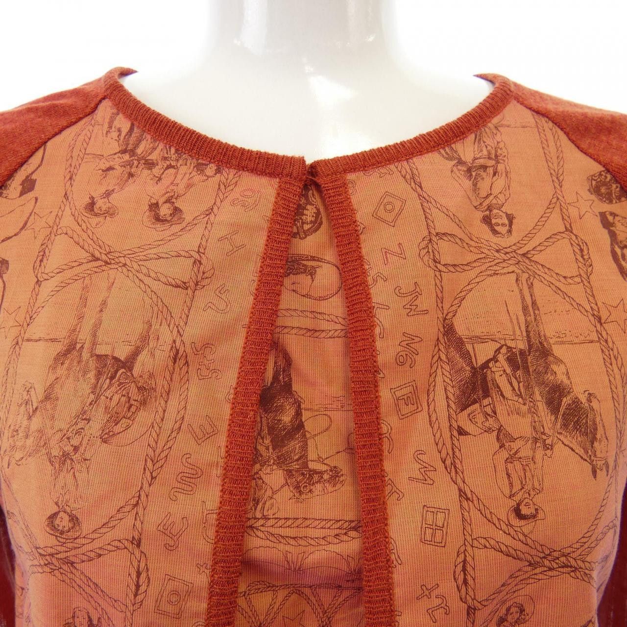 Hermes Hermes Hermes Twillene Cotton Linen Viscose Ensemble Textile Tops DUTY FREE for USA Size ONE SIZE - 5 Thumbnail