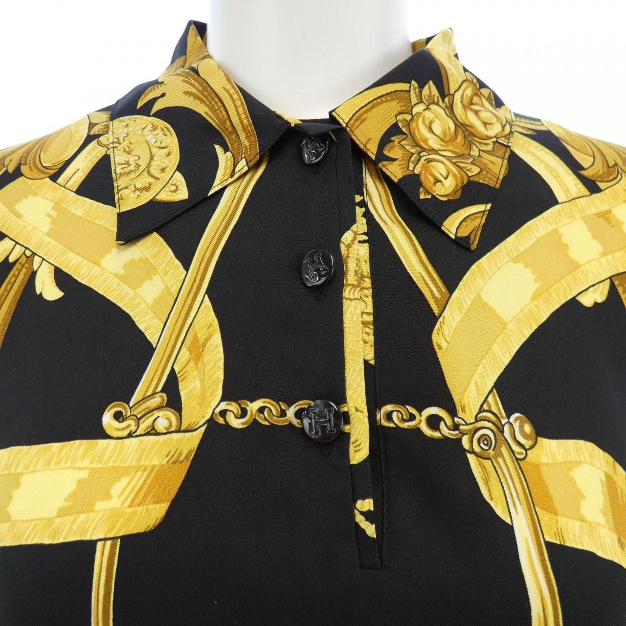 Hermes Hermes Hermes Twillene Silk Wool Top Textile Tops DUTY FREE for USA Size ONE SIZE - 4 Thumbnail