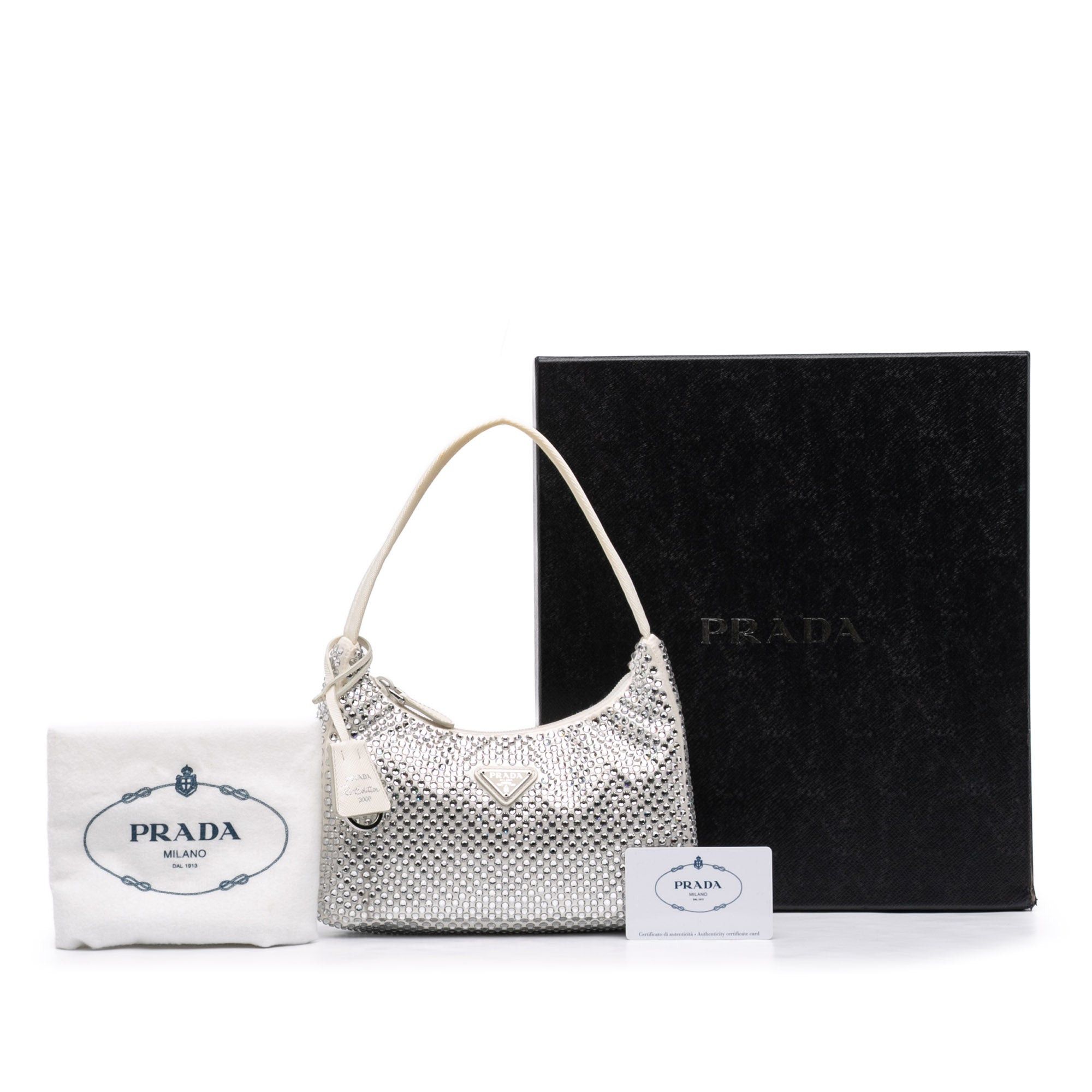 Prada Mini Satin Crystal Re-Edition 2000 Shoulder Bag Size ONE SIZE - 11 Thumbnail