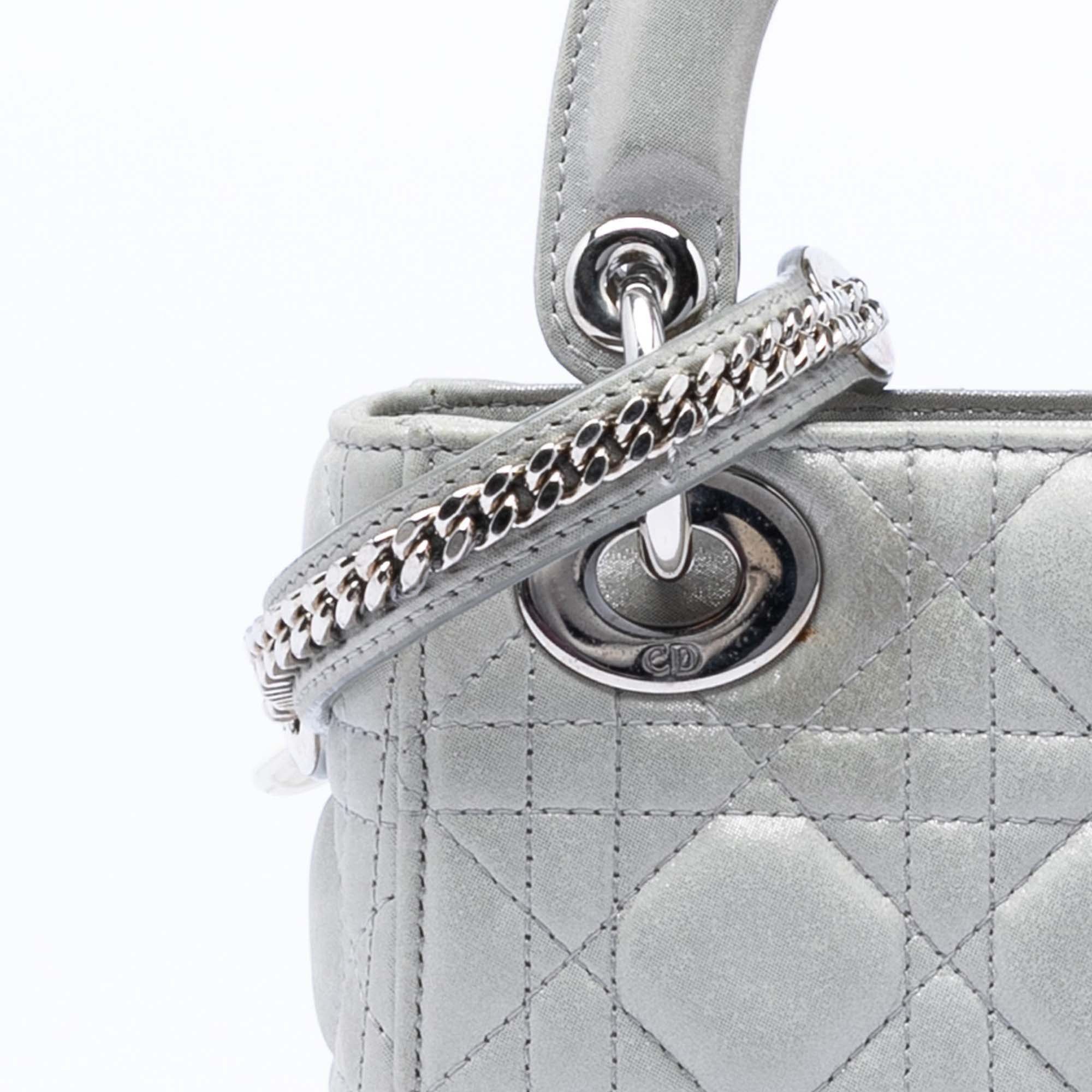 Dior Mini Iridescent Lambskin Cannage Lady Dior Size ONE SIZE - 8 Thumbnail
