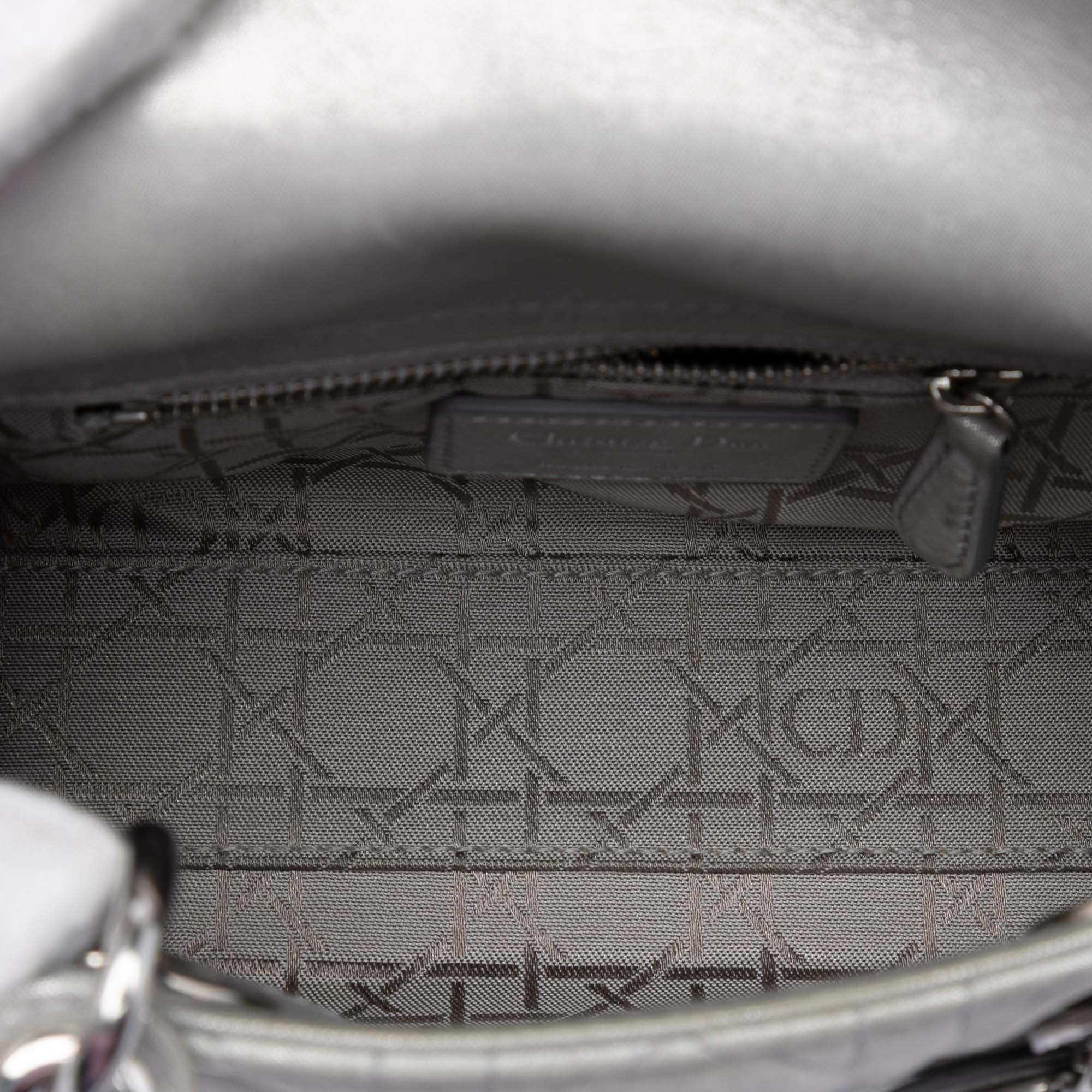 Dior Mini Iridescent Lambskin Cannage Lady Dior Size ONE SIZE - 4 Thumbnail