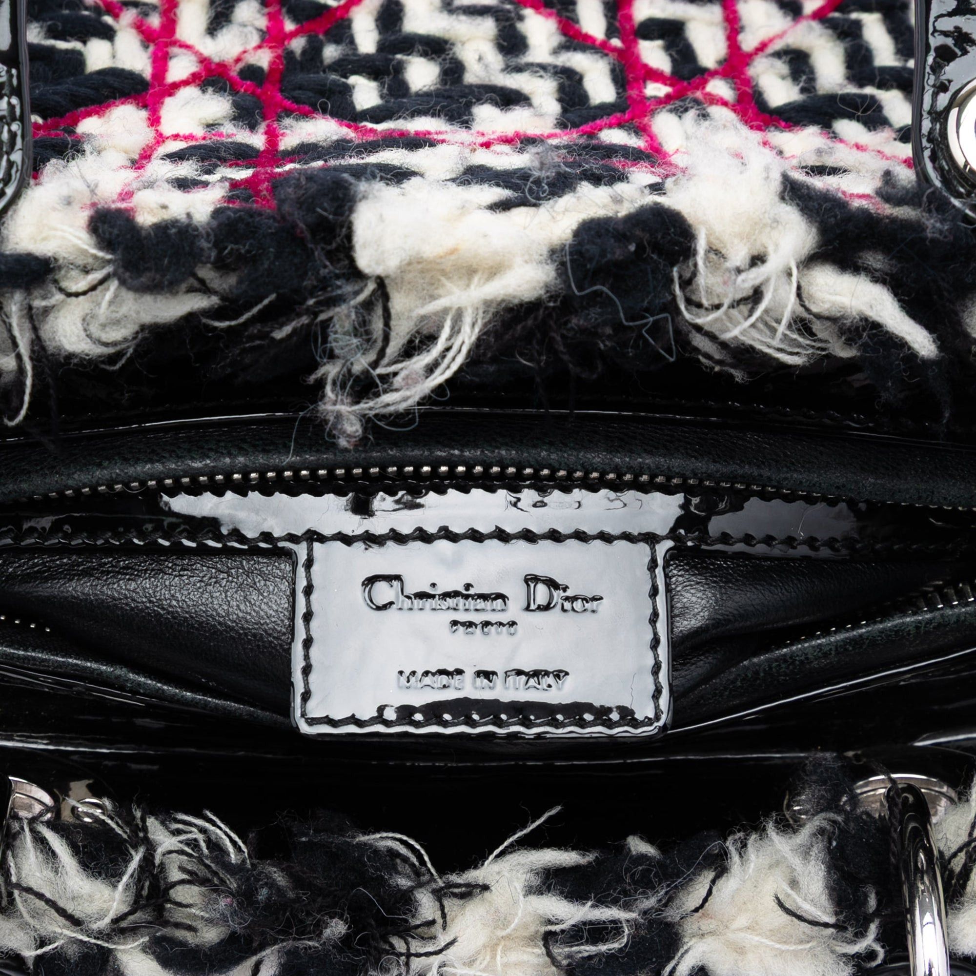 Dior Medium Tweed Cannage Fringe Lady Dior Size ONE SIZE - 5 Thumbnail