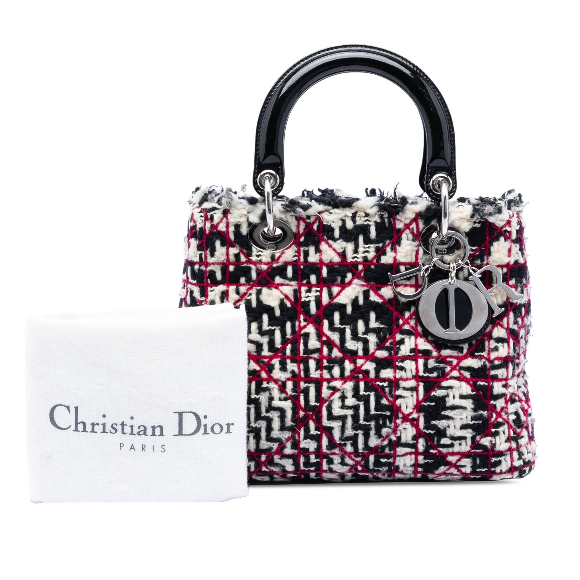 Dior Medium Tweed Cannage Fringe Lady Dior Size ONE SIZE - 8 Thumbnail