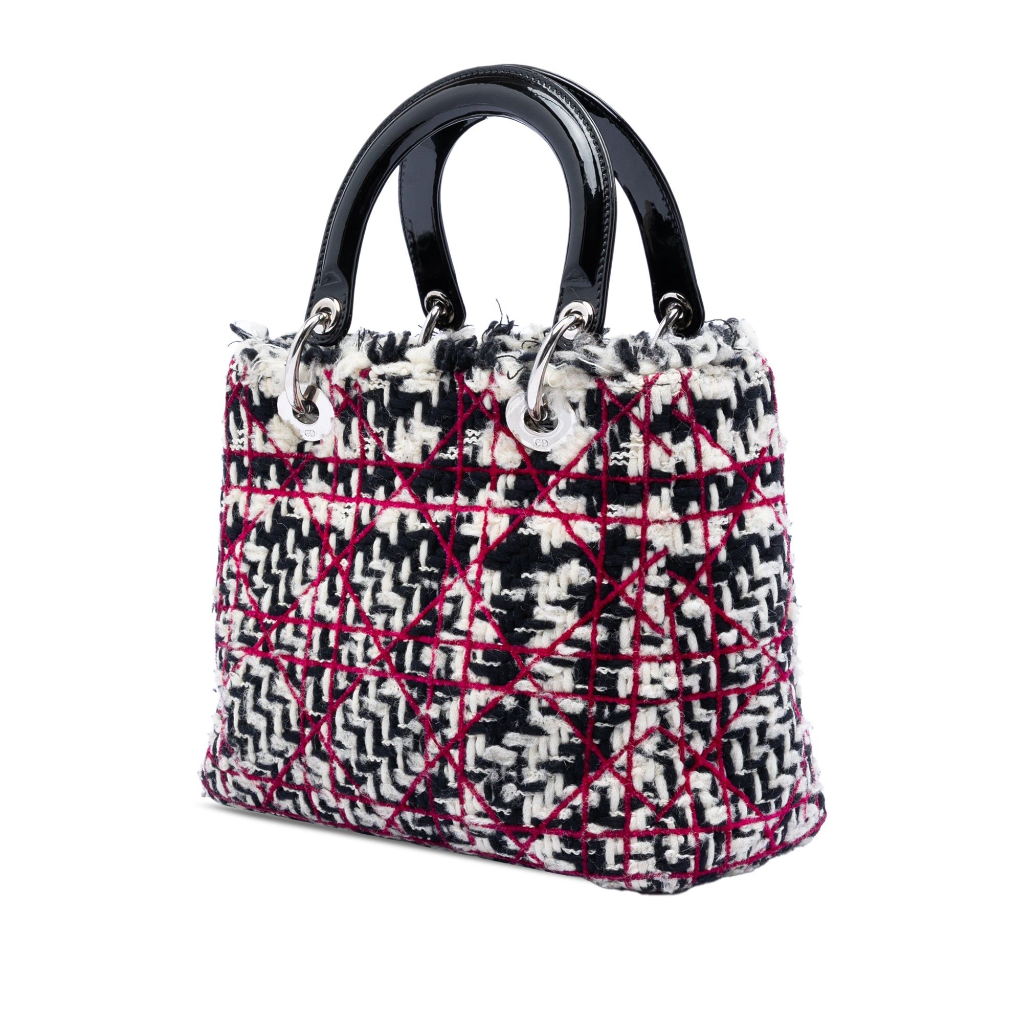 Dior Medium Tweed Cannage Fringe Lady Dior Size ONE SIZE - 2 Thumbnail