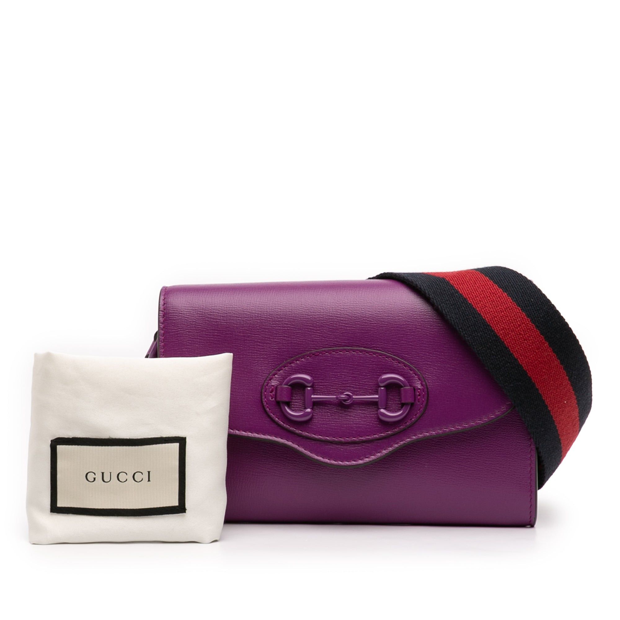 Gucci Mini Leather Horsebit 1955 Web Crossbody Size ONE SIZE - 10 Thumbnail