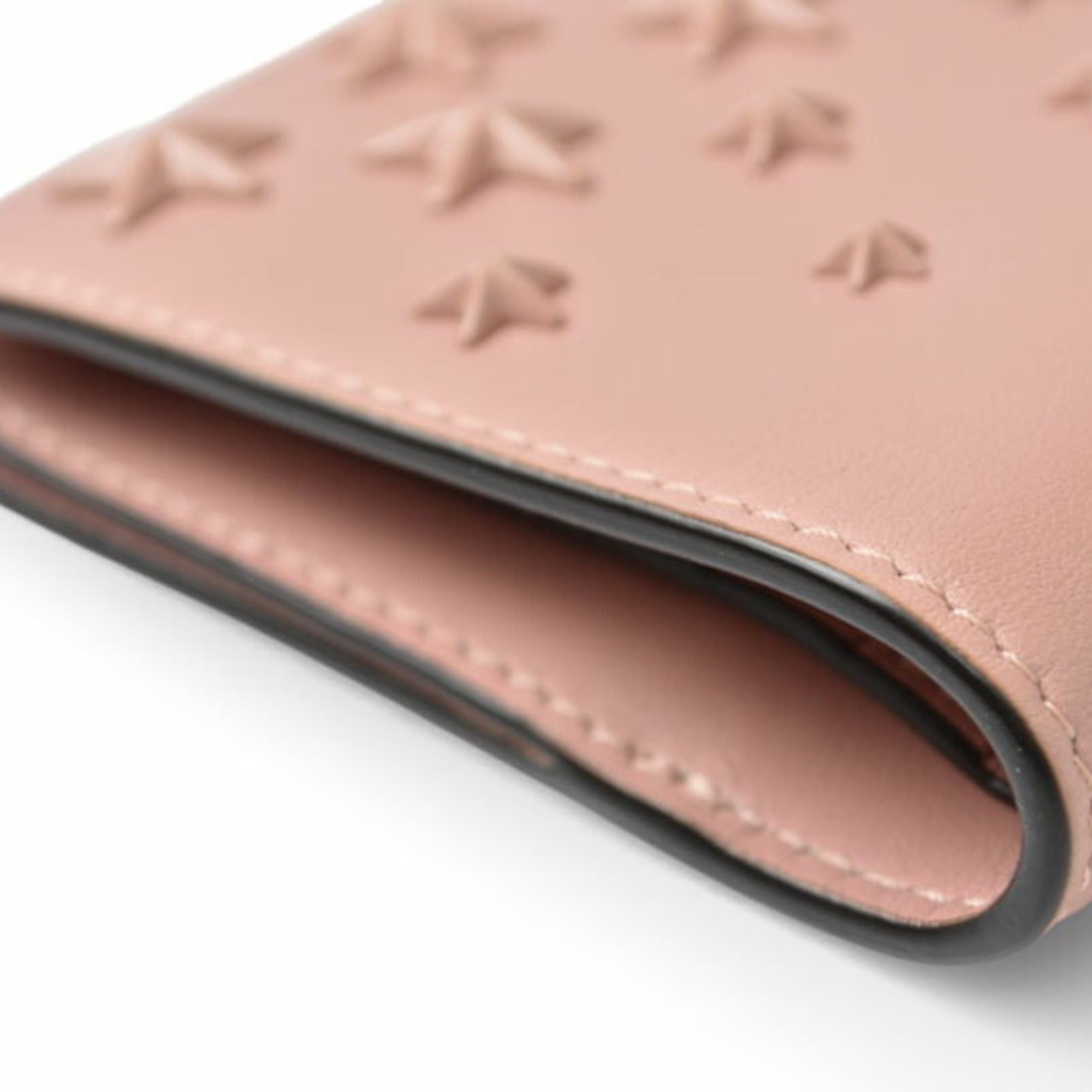 Jimmy Choo Jimmy Choo Hanni mini bifold wallet in calf leather with pink star studs. Size ONE SIZE - 13 Thumbnail