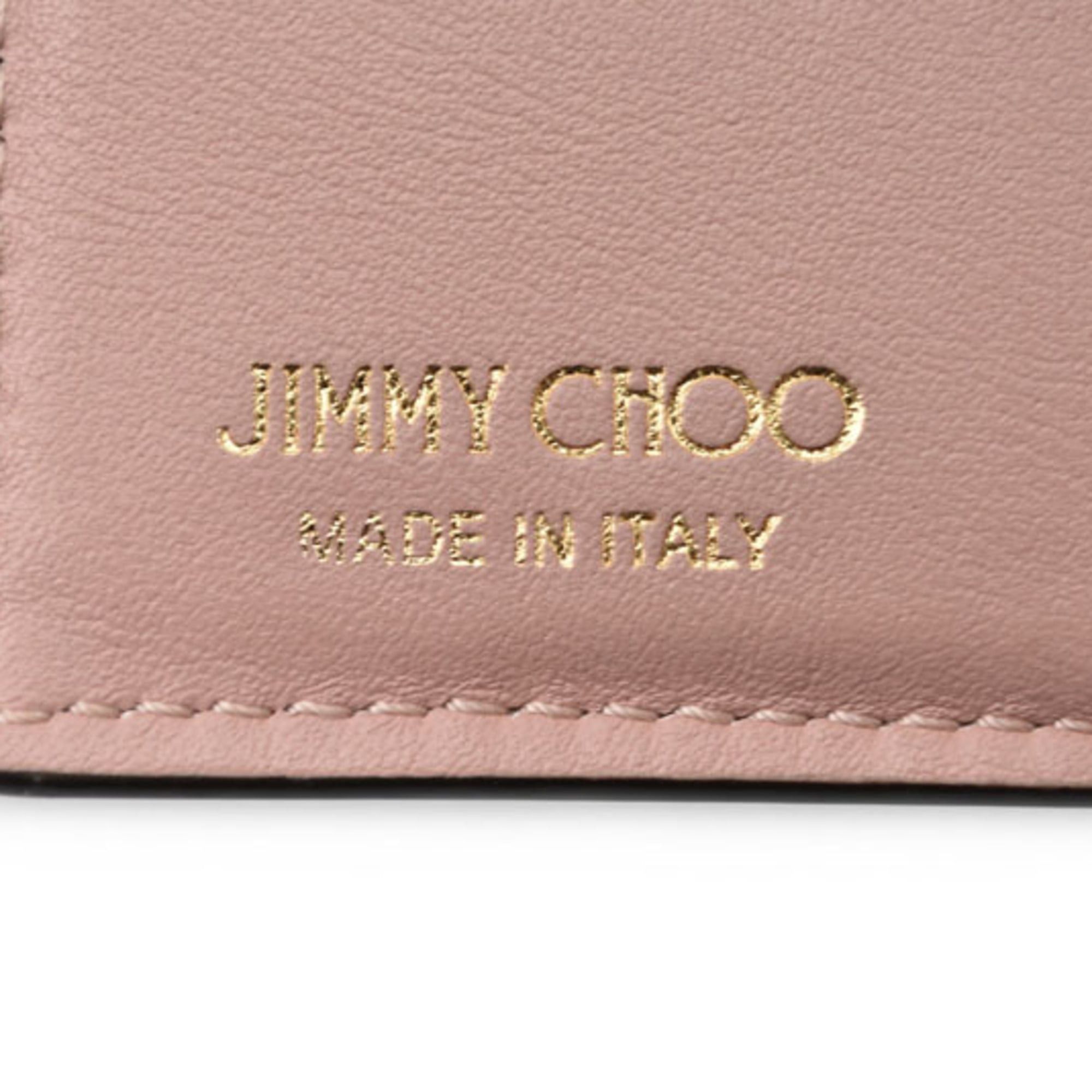 Jimmy Choo Jimmy Choo Hanni mini bifold wallet in calf leather with pink star studs. Size ONE SIZE - 9 Thumbnail