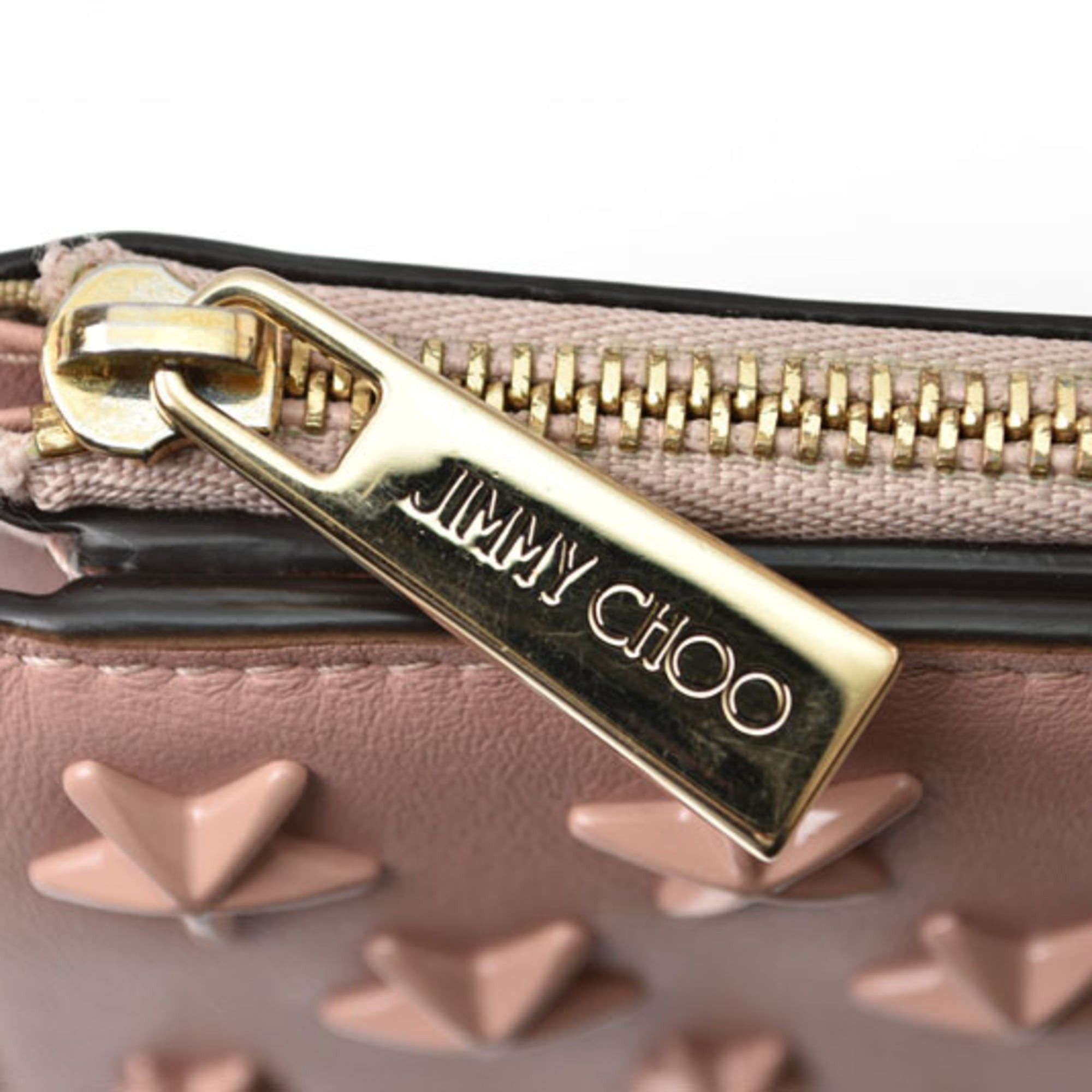 Jimmy Choo Jimmy Choo Hanni mini bifold wallet in calf leather with pink star studs. Size ONE SIZE - 11 Thumbnail