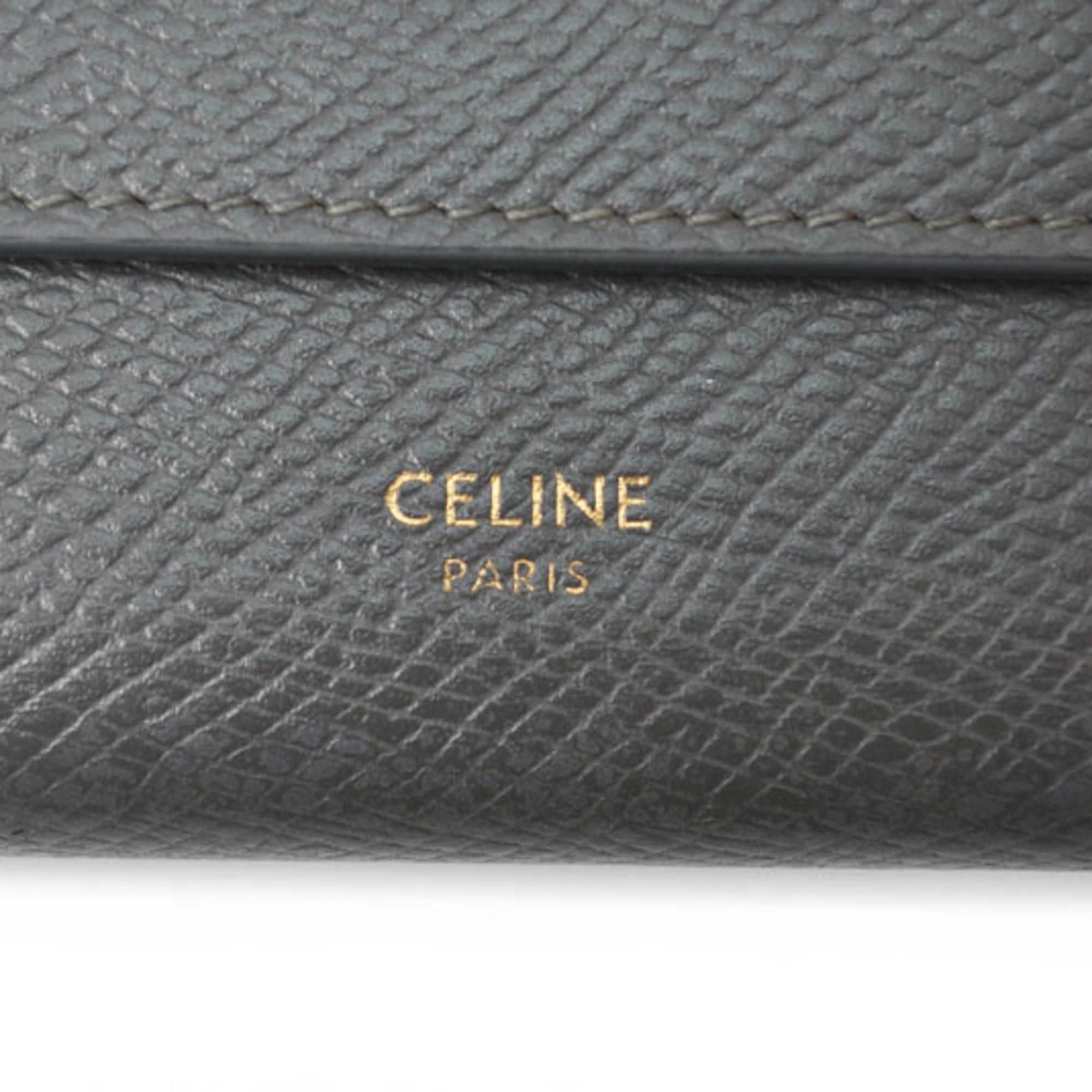 Celine Celine Women's Small Trifold Wallet, Gray, 10B57 Size ONE SIZE - 5 Thumbnail