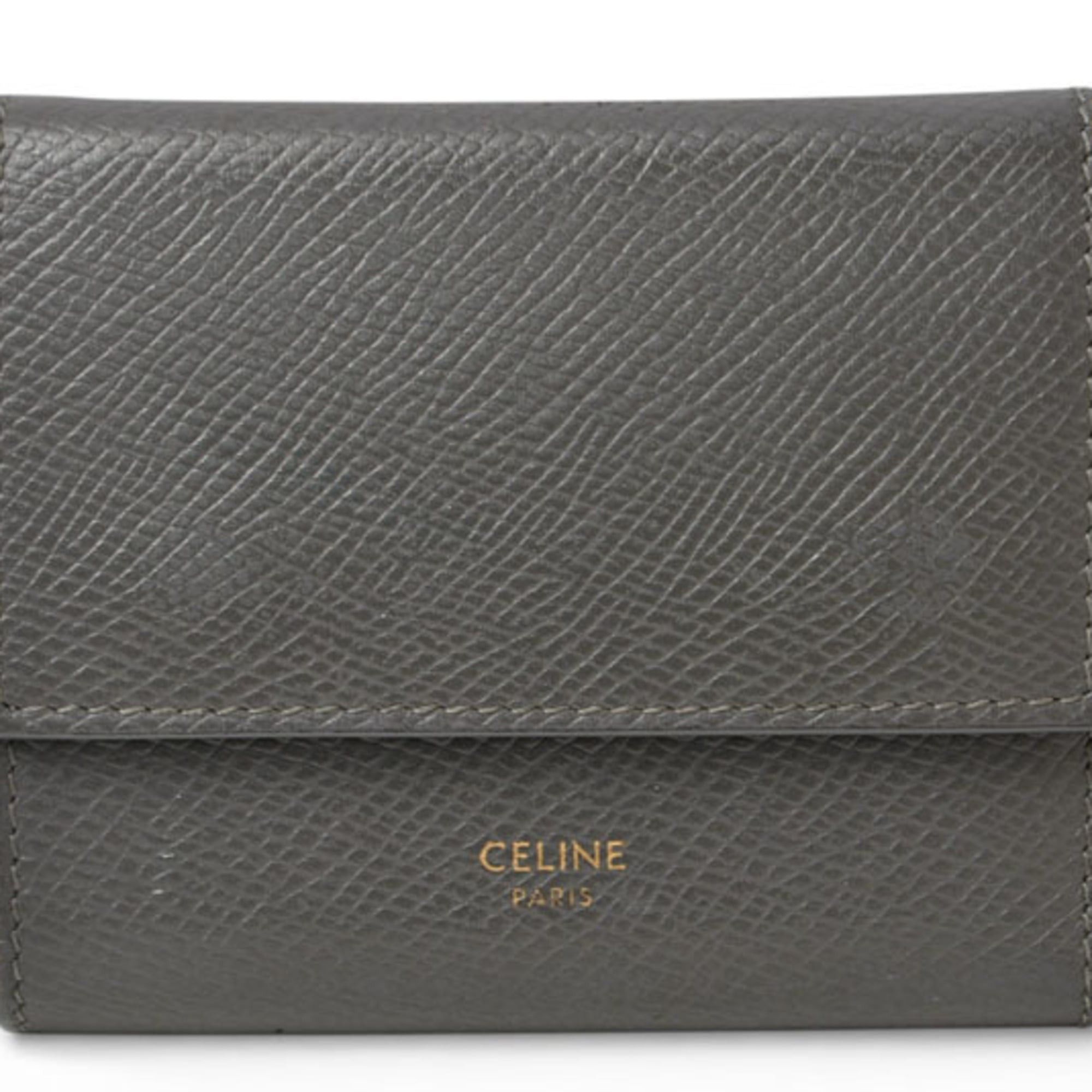 Celine Celine Women's Small Trifold Wallet, Gray, 10B57 Size ONE SIZE - 2 Thumbnail