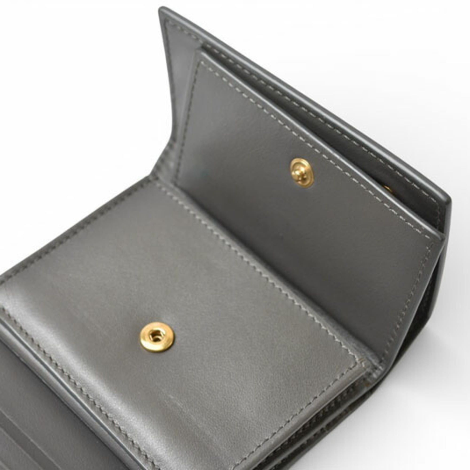 Celine Celine Women's Small Trifold Wallet, Gray, 10B57 Size ONE SIZE - 16 Thumbnail