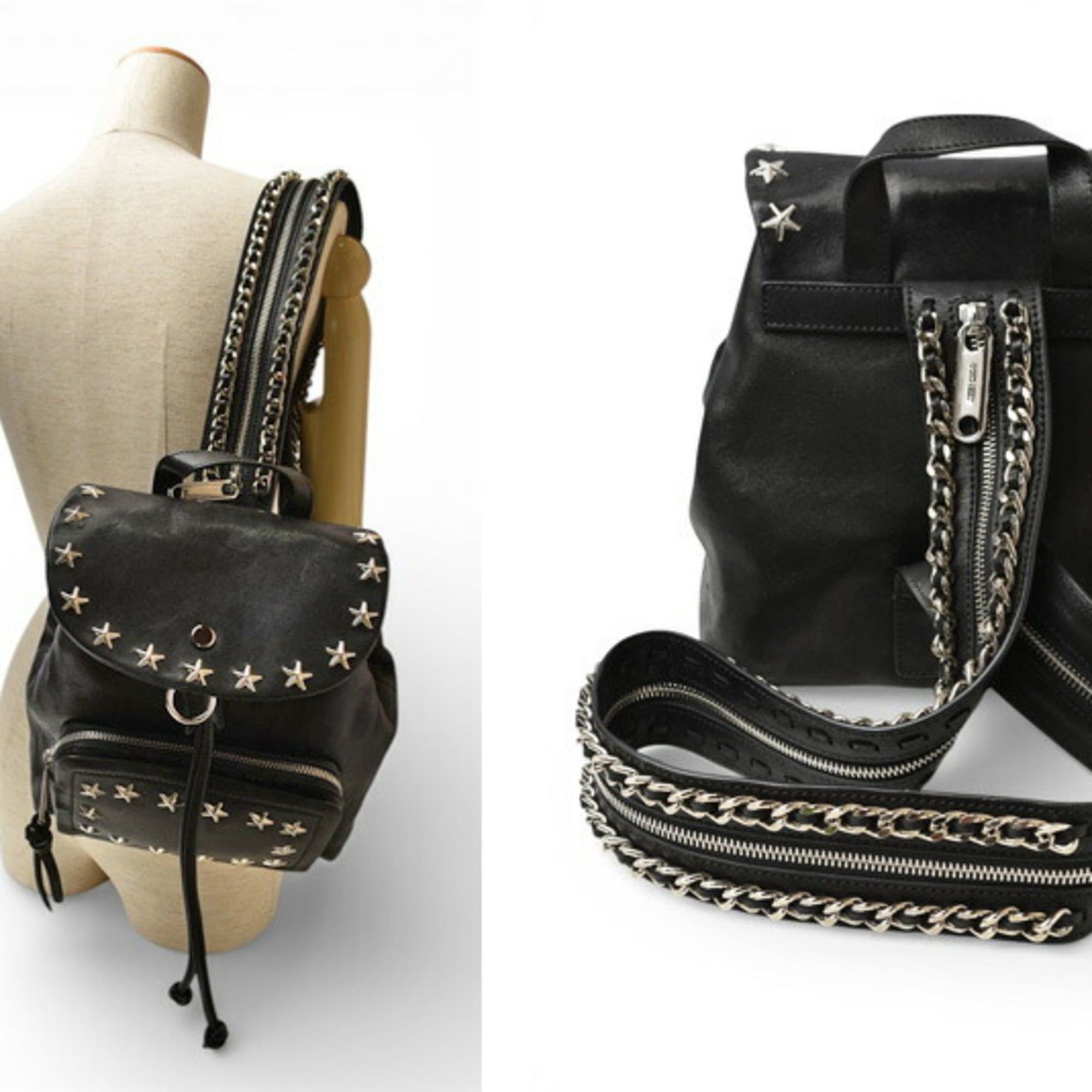 Jimmy Choo Jimmy Choo backpack/daypack, JIMMY CHOO SUKI studs in black Size ONE SIZE - 5 Thumbnail