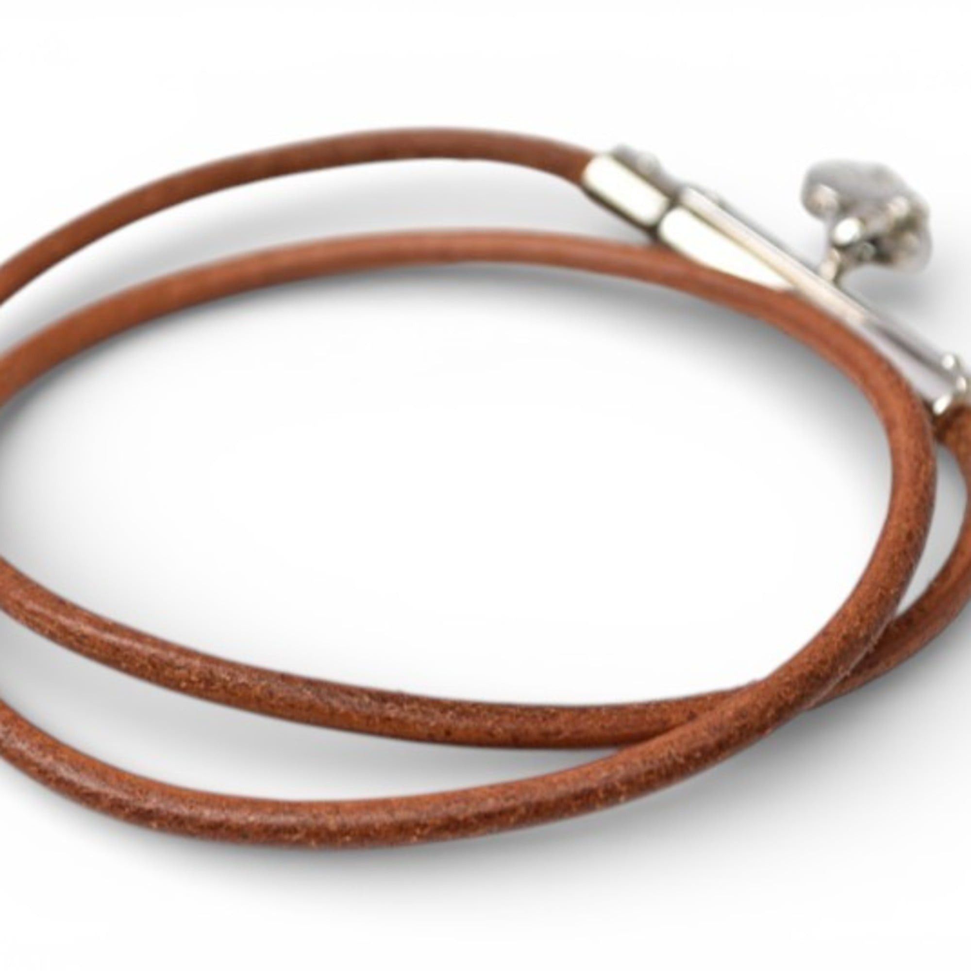 Hermes Hermes Viviride Fantasy Heart Cadena Choker Bangle Bracelet for Women, Brown Size ONE SIZE - 4 Thumbnail