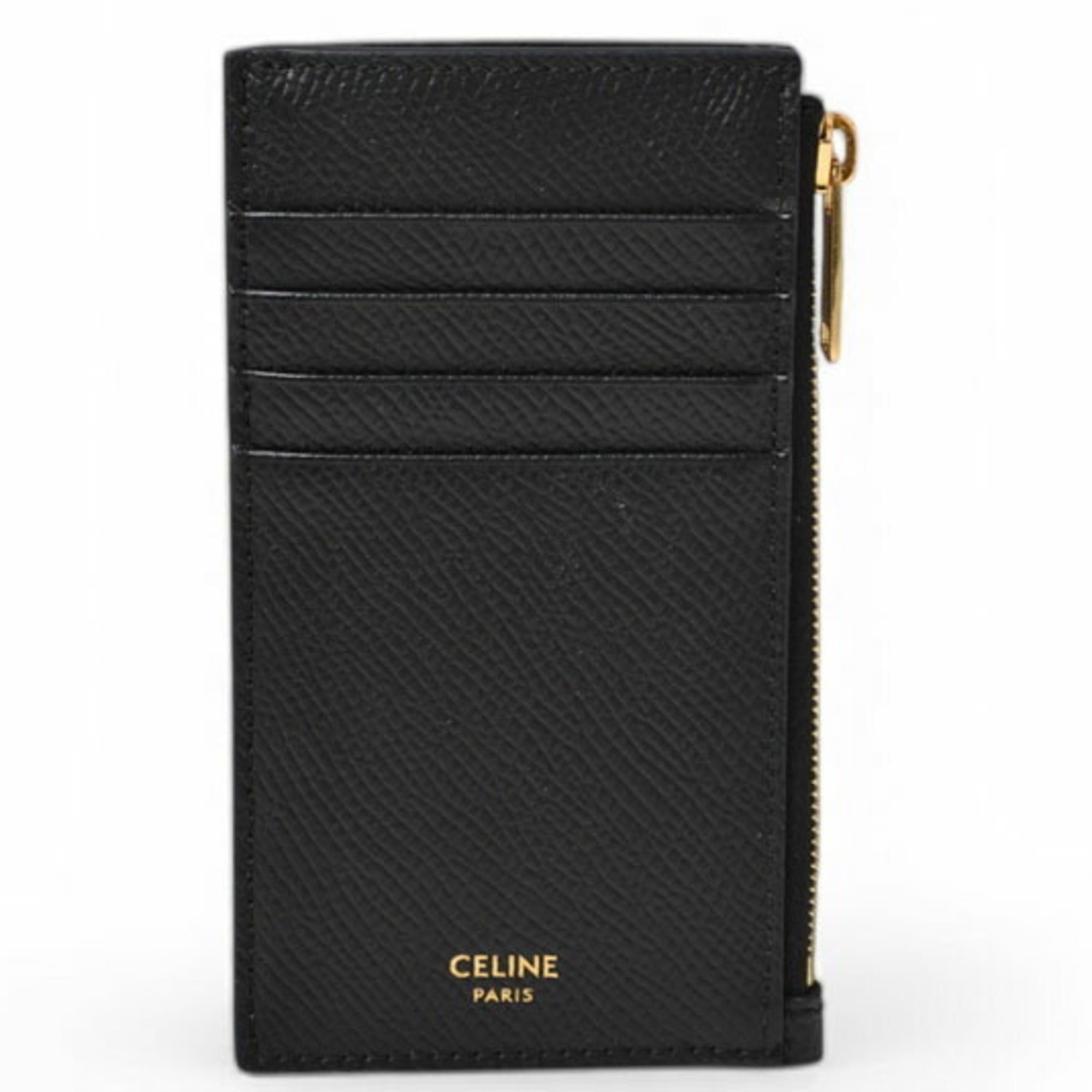 Celine Celine Coin Case, Card Holder, CELINE Zippered Compact, Fragment Black, 10B683BEL Size ONE SIZE - 2 Thumbnail