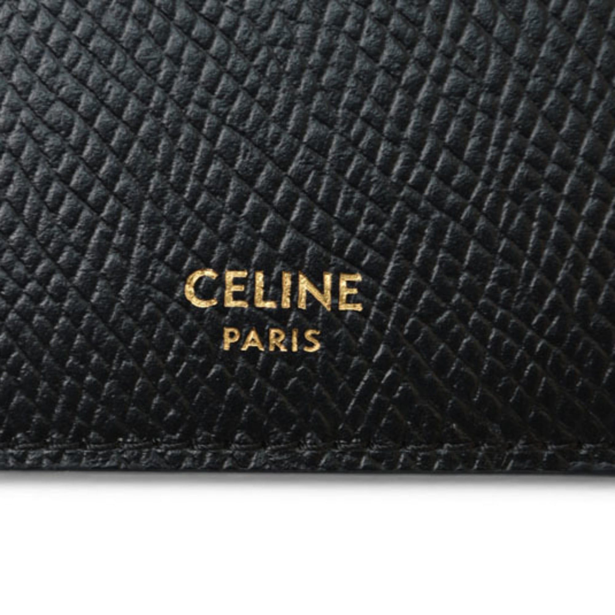 Celine Celine Coin Case, Card Holder, CELINE Zippered Compact, Fragment Black, 10B683BEL Size ONE SIZE - 5 Thumbnail