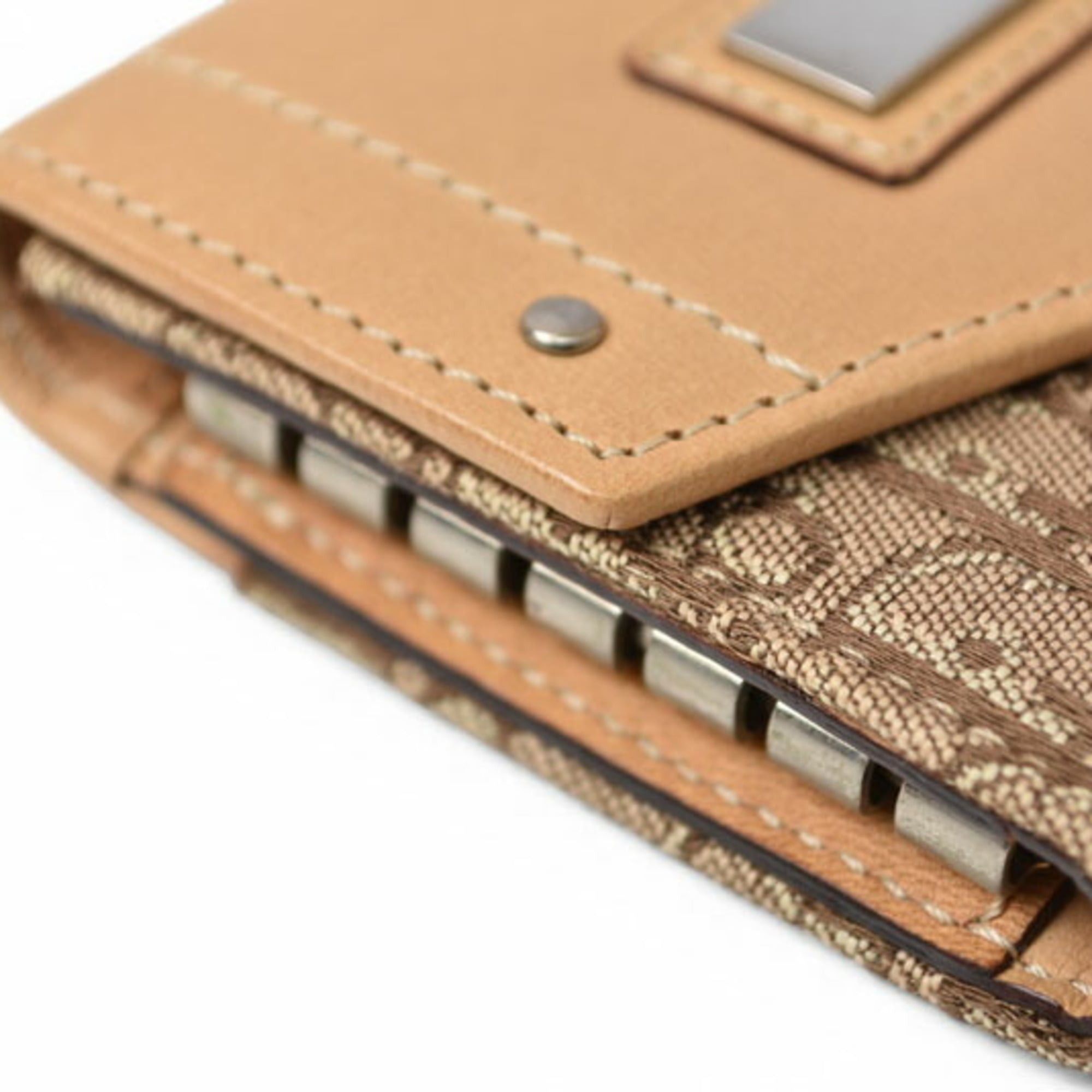 Dior Christian Dior Key Case, Street Chic, Beige Jacquard Leather Size ONE SIZE - 5 Thumbnail