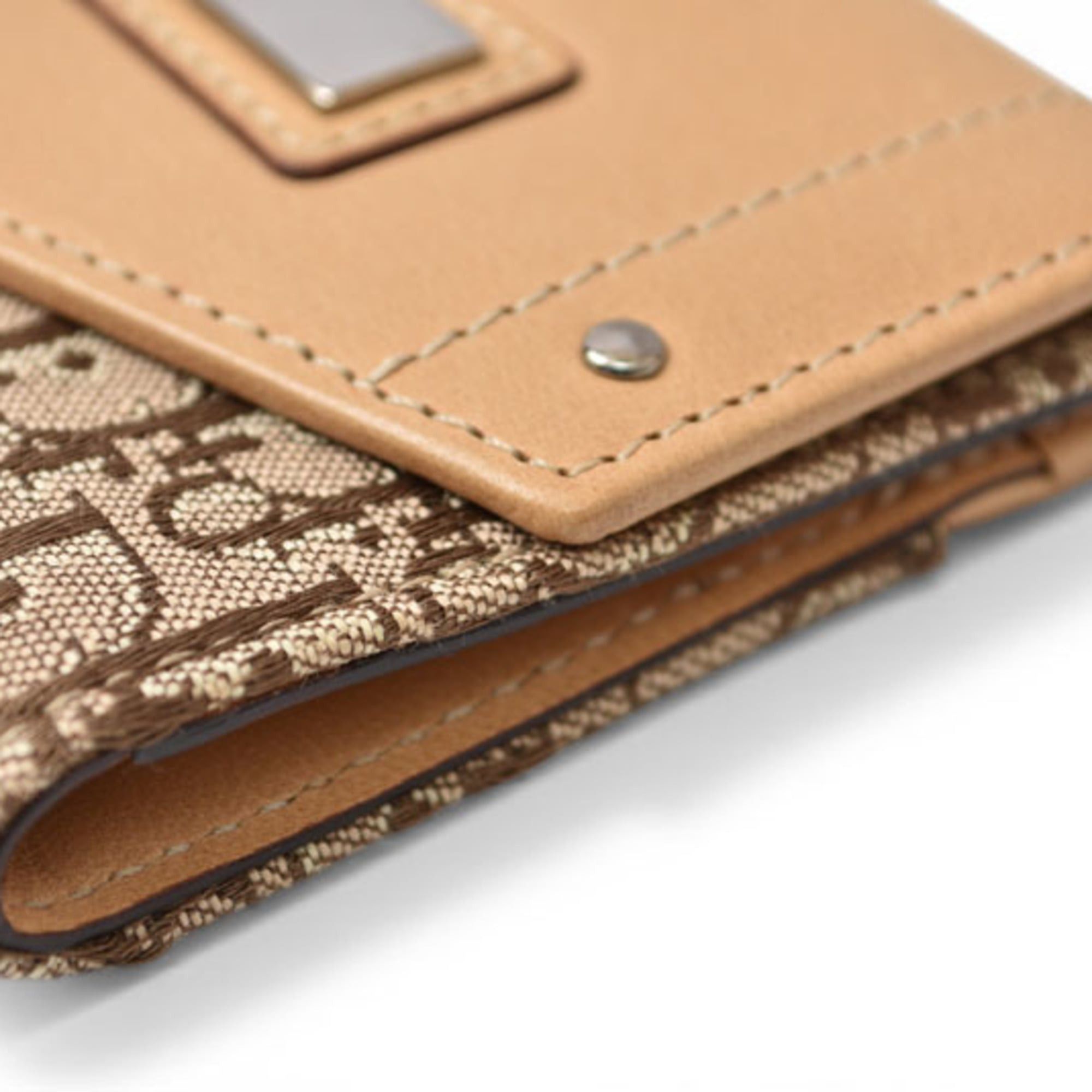 Dior Christian Dior Key Case, Street Chic, Beige Jacquard Leather Size ONE SIZE - 4 Thumbnail