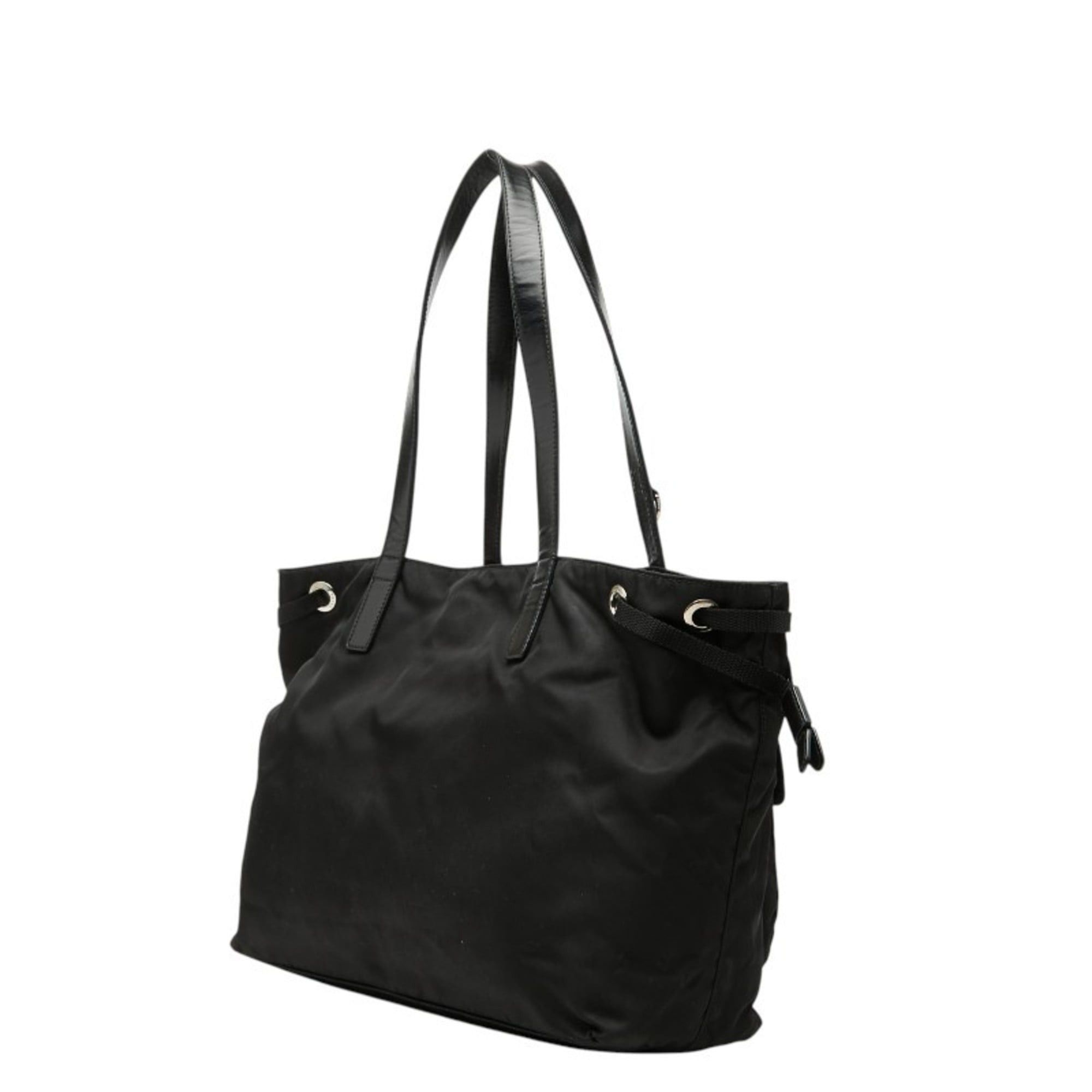 Prada Prada Triangle Logo Plate Handbag, Black Nylon, Women's PRADA Size ONE SIZE - 2 Thumbnail