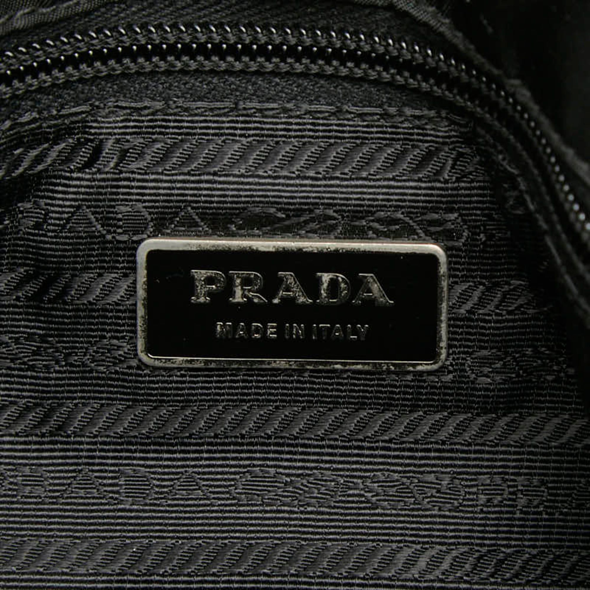 Prada Prada Triangle Logo Plate Handbag, Black Nylon, Women's PRADA Size ONE SIZE - 9 Thumbnail