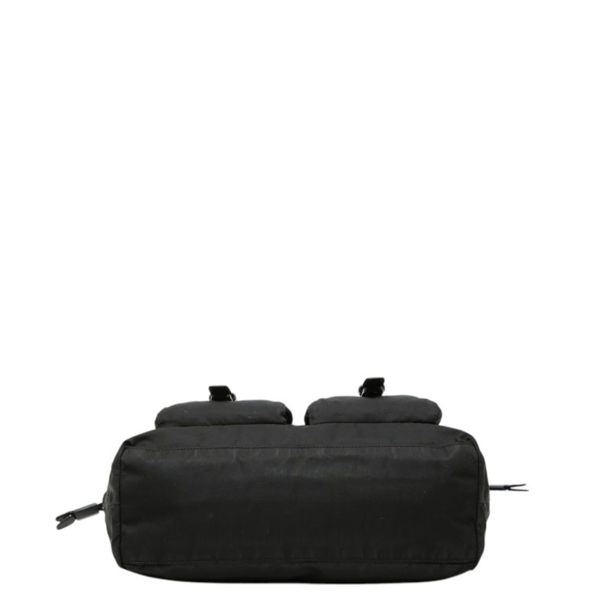 Prada Prada Triangle Logo Plate Handbag, Black Nylon, Women's PRADA Size ONE SIZE - 3 Thumbnail