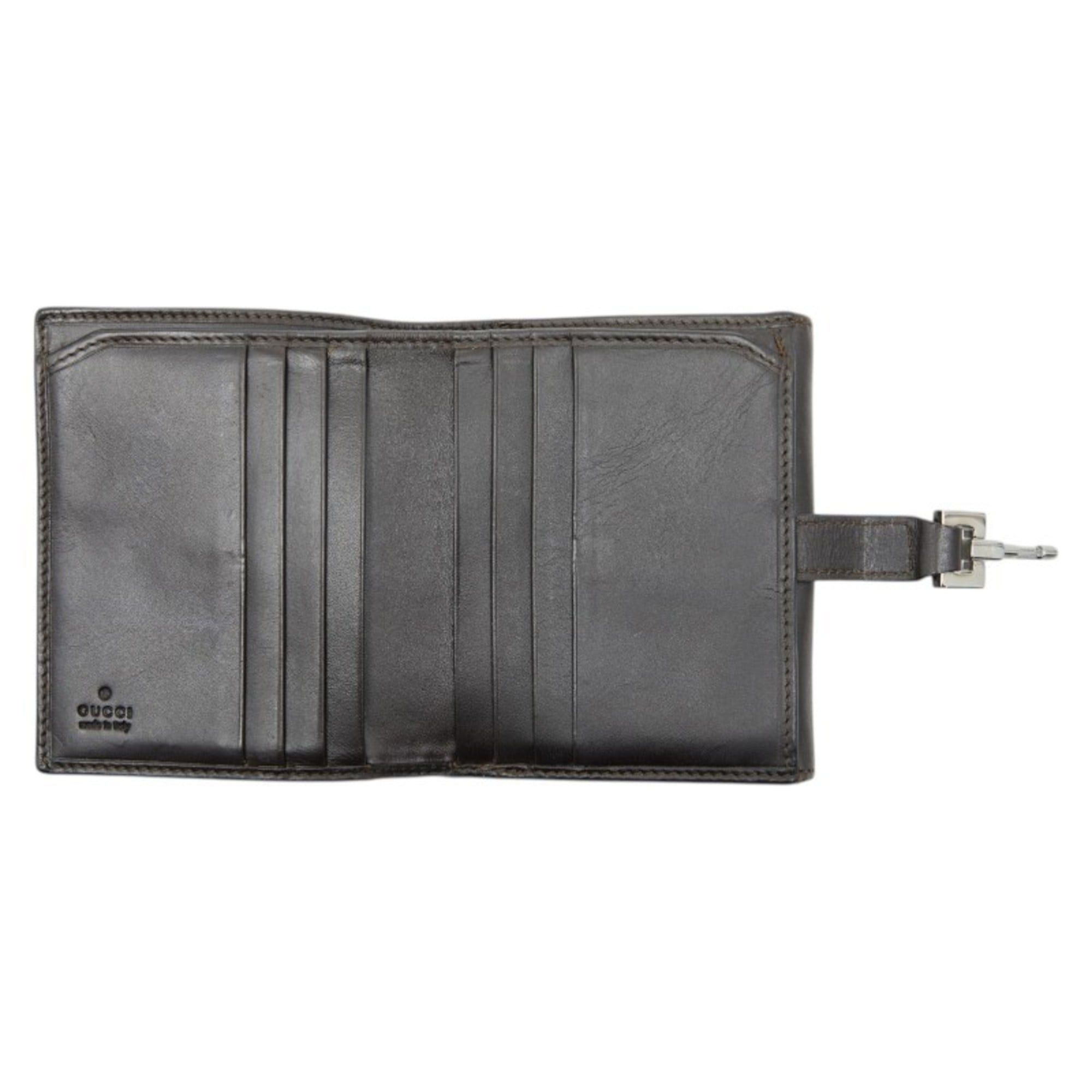 Gucci Gucci GG Canvas Jackie Sherry Line Bi-fold Wallet 05470 Beige Multicolor Leather Women's GUCCI Size ONE SIZE - 10 Thumbnail
