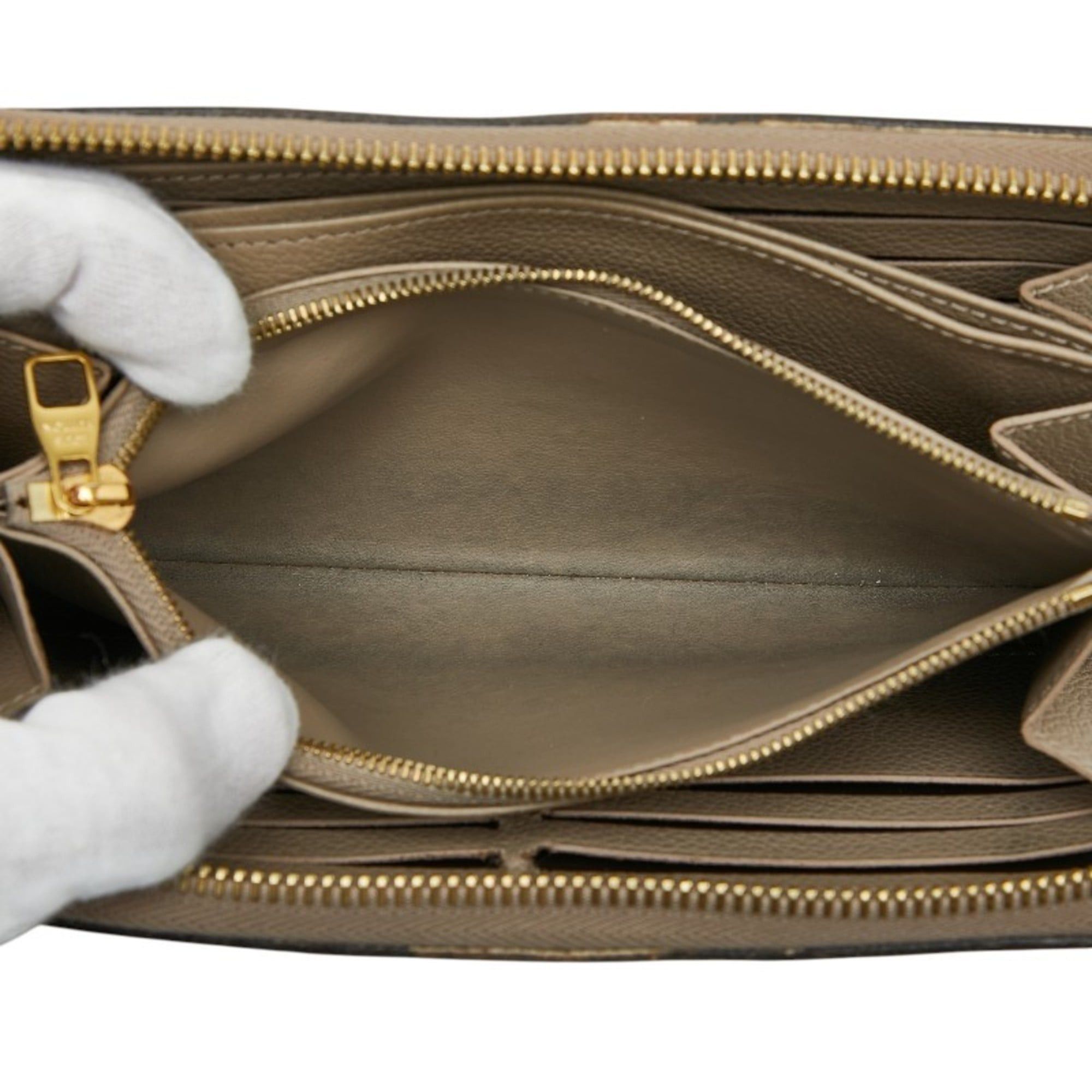 Louis Vuitton Louis Vuitton Monogram Empreinte Zippy Wallet Round Zip Long M69794 Tourterelle Crème Beige Leather Women's LOUIS VUITTON Size ONE SIZE - 8 Thumbnail