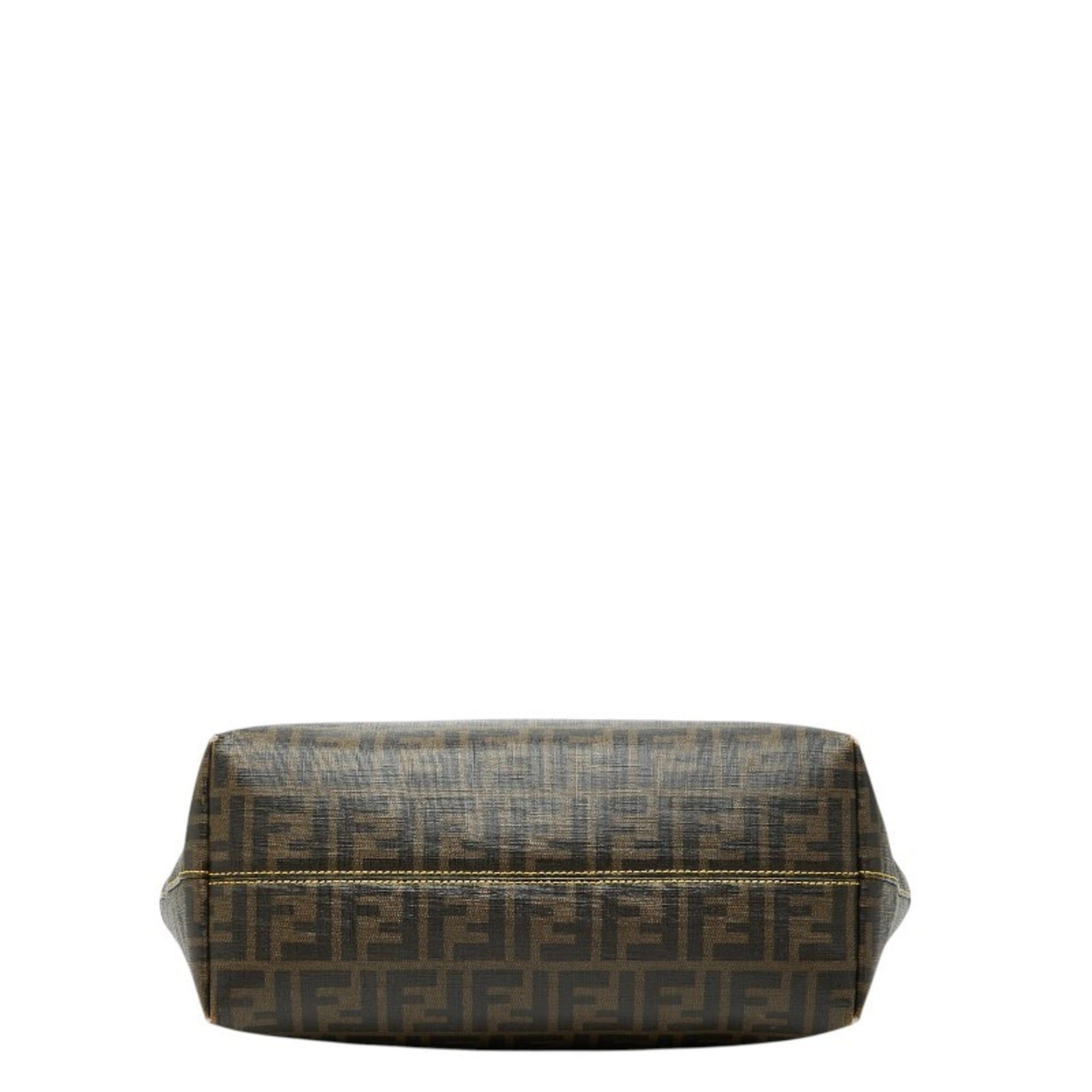 Fendi Fendi Zucca Tote Bag 8BH198 Brown Leather Women's FENDI Size ONE SIZE - 3 Thumbnail