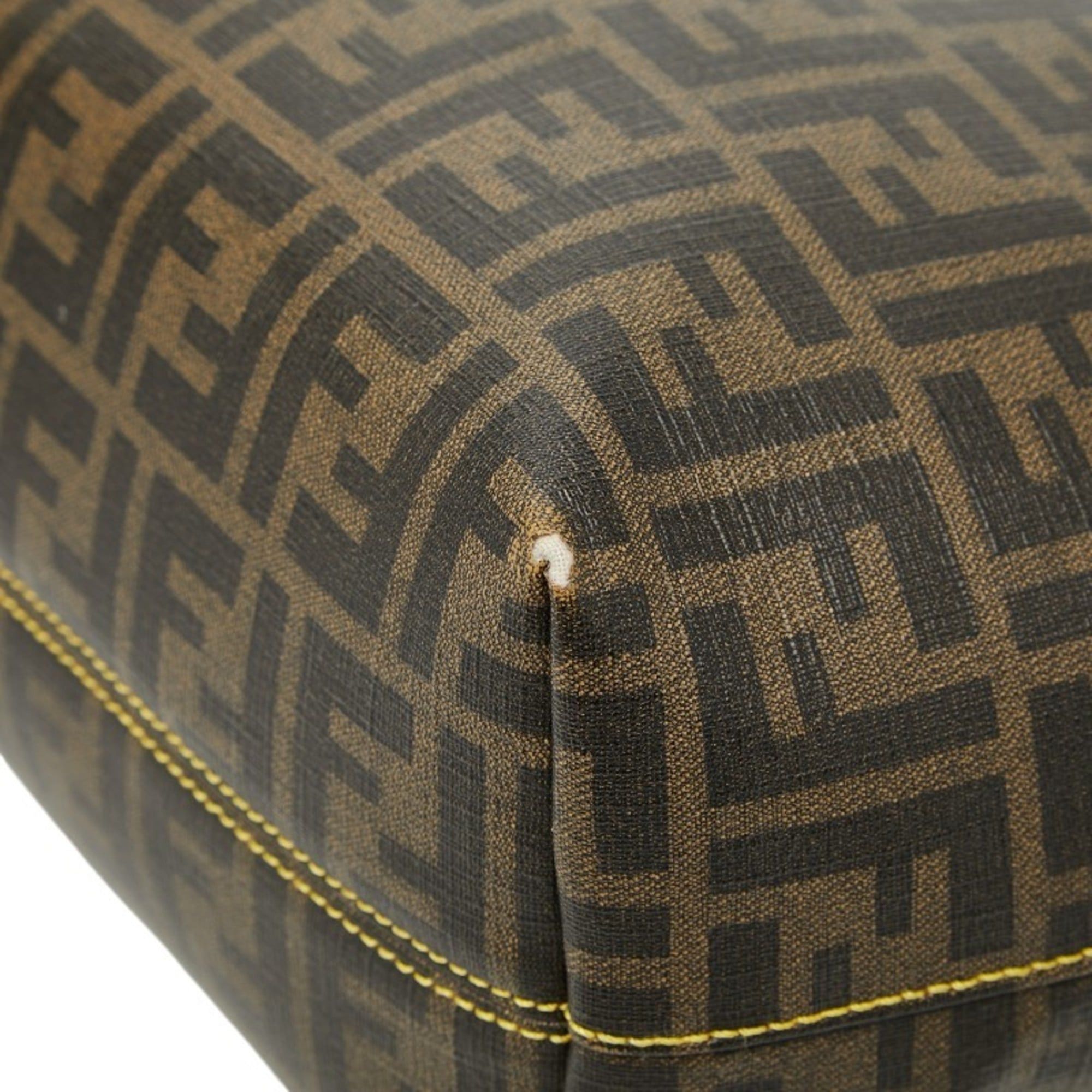 Fendi Fendi Zucca Tote Bag 8BH198 Brown Leather Women's FENDI Size ONE SIZE - 5 Thumbnail
