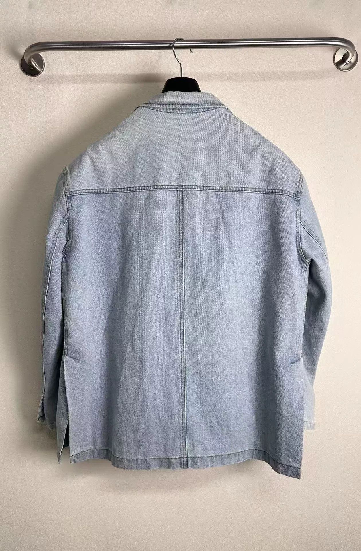 WE11DONE Welldone Washed Blue Denim Blazer Jacket Size US M / EU 48-50 / 2 - 2 Thumbnail