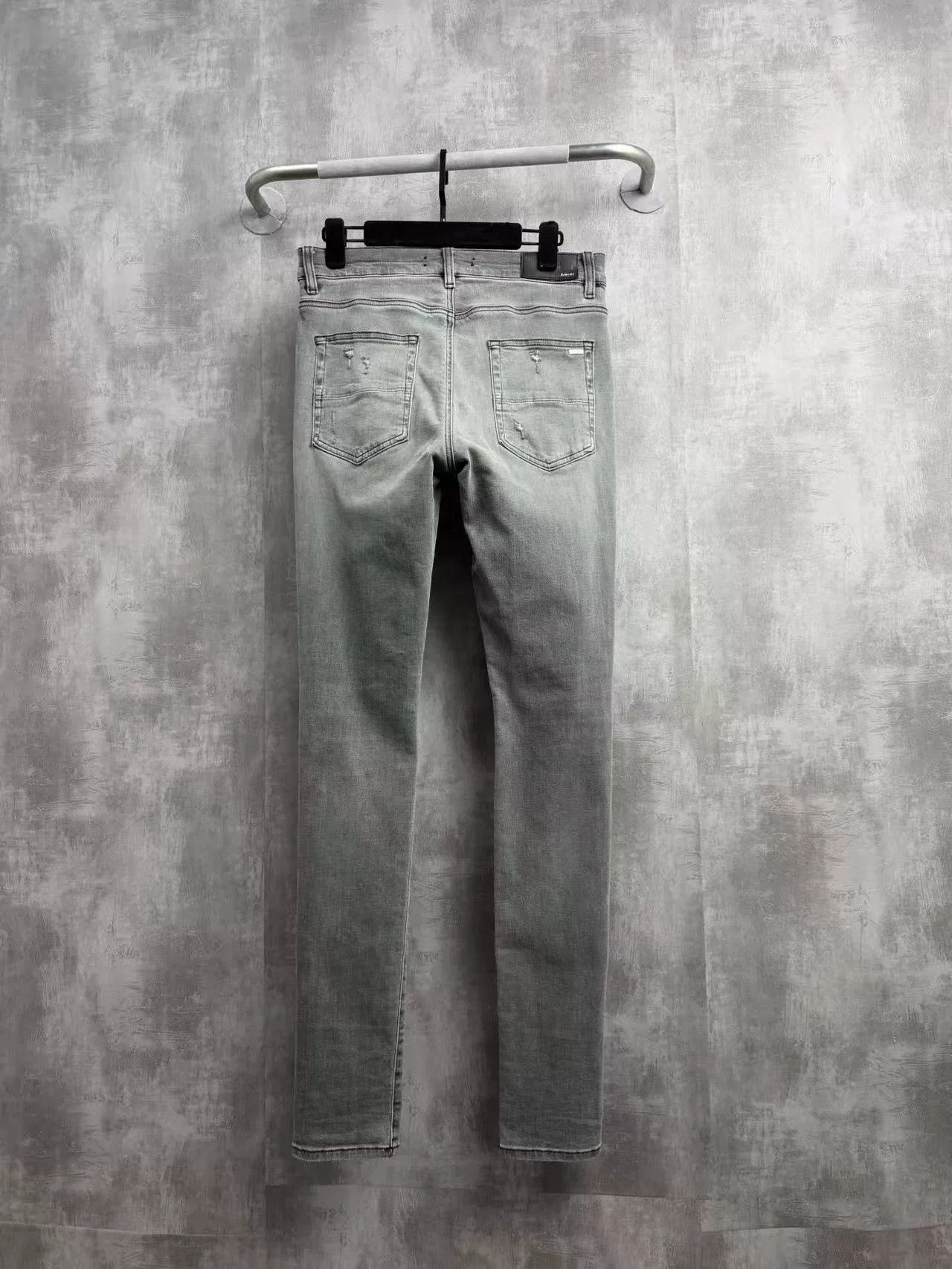 Amiri Amiri Washed Gray Distressed Jeans 32 Size US 32 / EU 48 - 3 Thumbnail