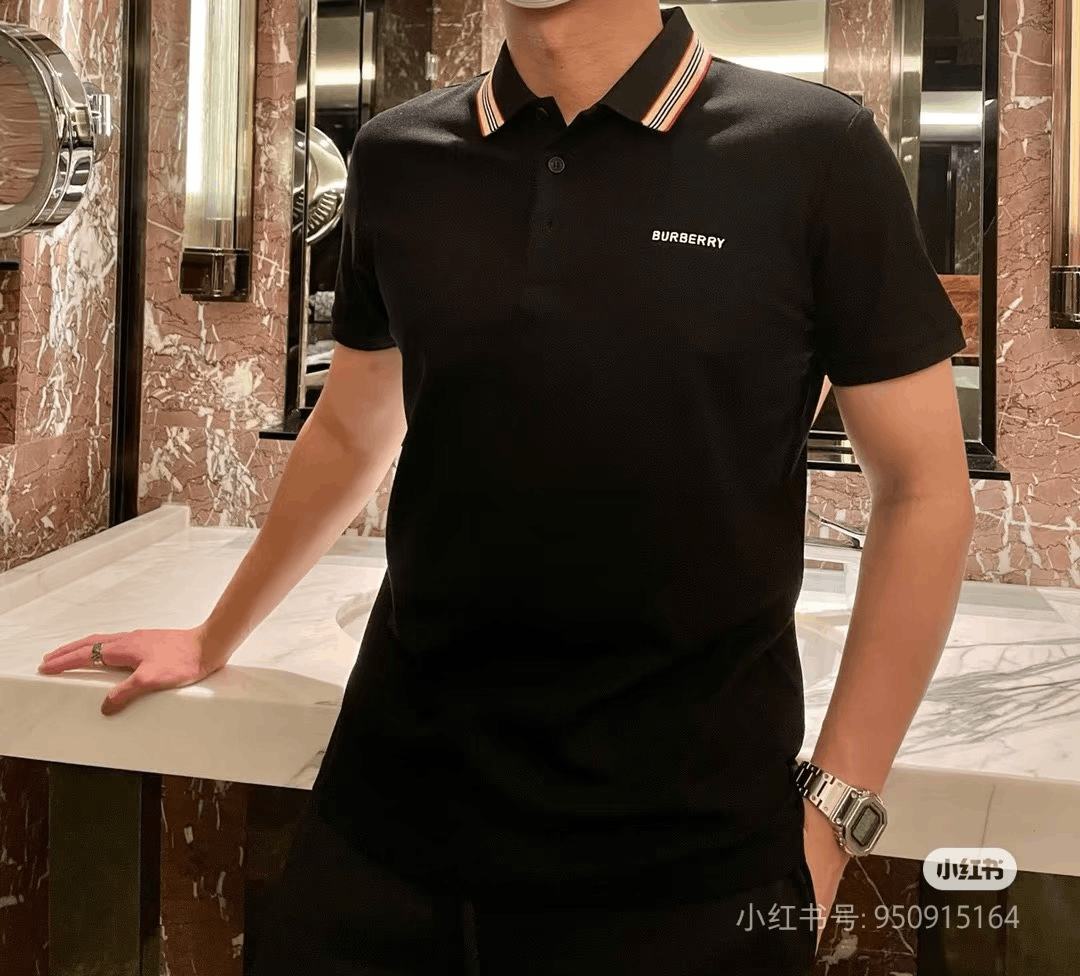 Burberry Burberry Embroidered Logo Check Polo T-shirt Size US M / EU 48-50 / 2 - 3 Thumbnail