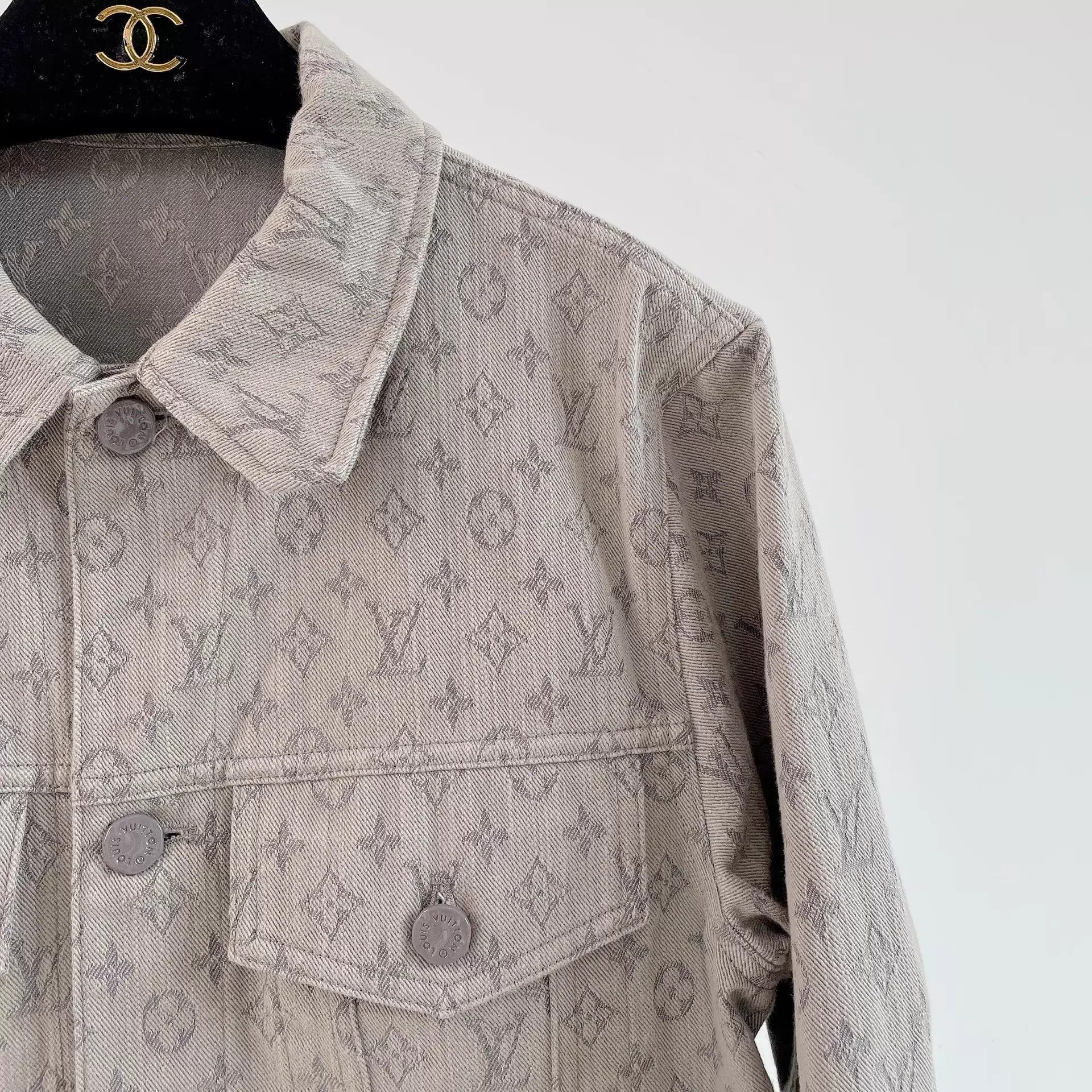 Louis Vuitton Beige Patterned Denim Jacket - Size S Size US S / EU 44-46 / 1 - 3 Thumbnail