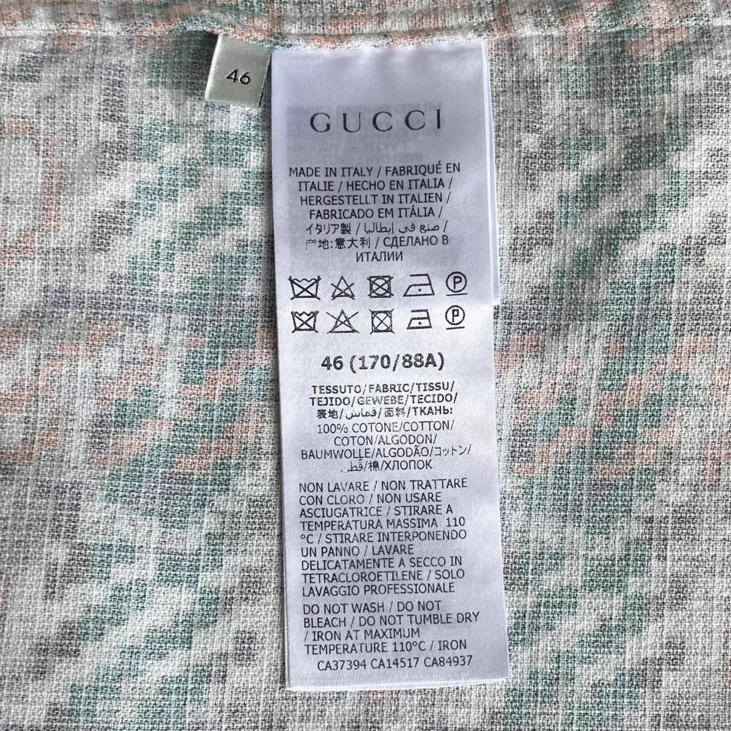 Gucci Multi-Color Short Sleeve Button-Up Shirt Size US S / EU 44-46 / 1 - 6 Thumbnail