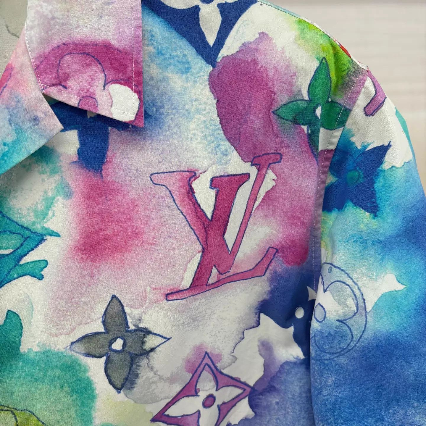 Louis Vuitton Multi Color Printed Short Sleeve Shirt Size US M / EU 48-50 / 2 - 4 Thumbnail