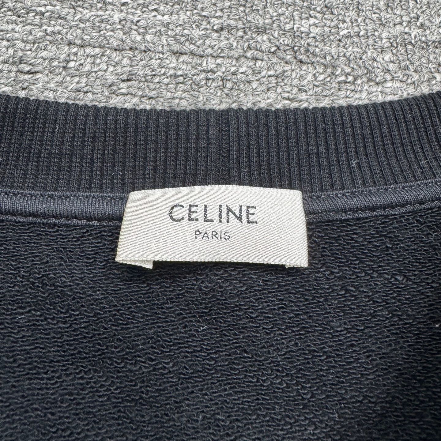 Celine Black Long-Sleeve Sweatshirt with Smiley Horn Design Size US L / EU 52-54 / 3 - 2 Thumbnail