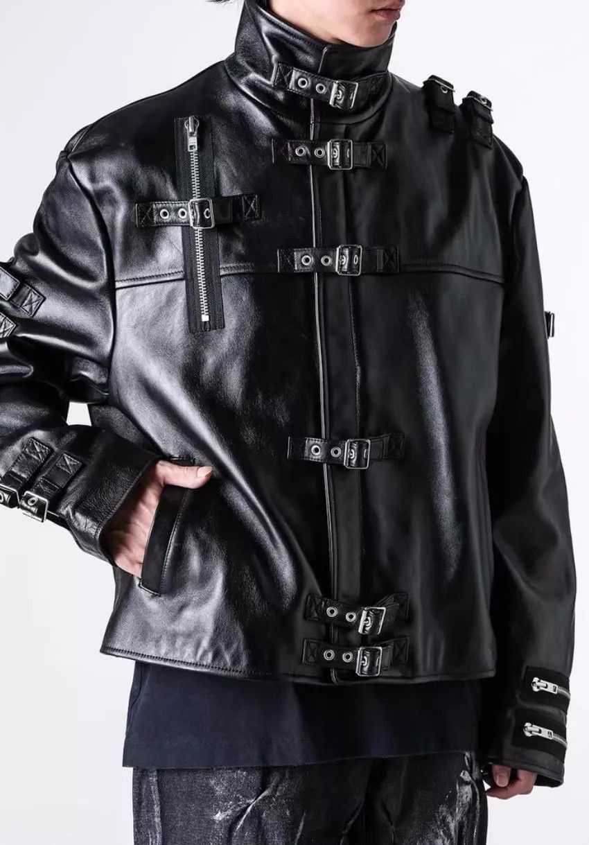 Doublet Black Leather Jacket with Buckles and Zippers Size US M / EU 48-50 / 2 - 5 Thumbnail
