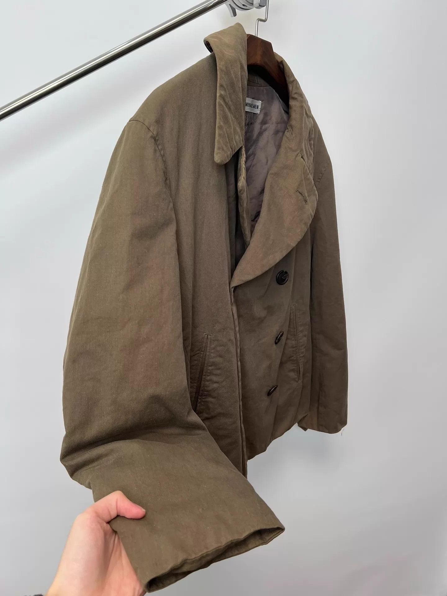 Issey Miyake Beige Double-Breasted Light Jacket Size M Size US M / EU 48-50 / 2 - 6 Thumbnail