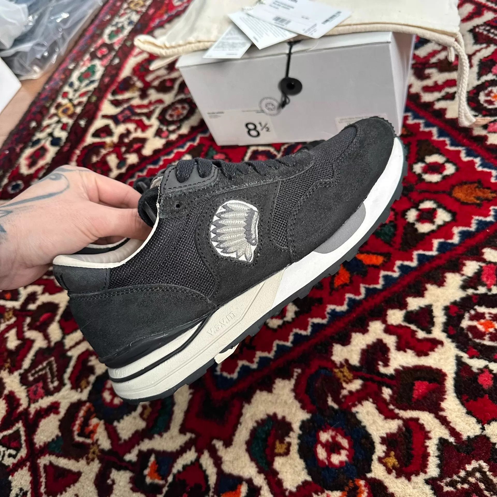 Visvim Black Low-Top Sneakers Size 8.5 Size US 8.5 / EU 41-42 - 3 Thumbnail