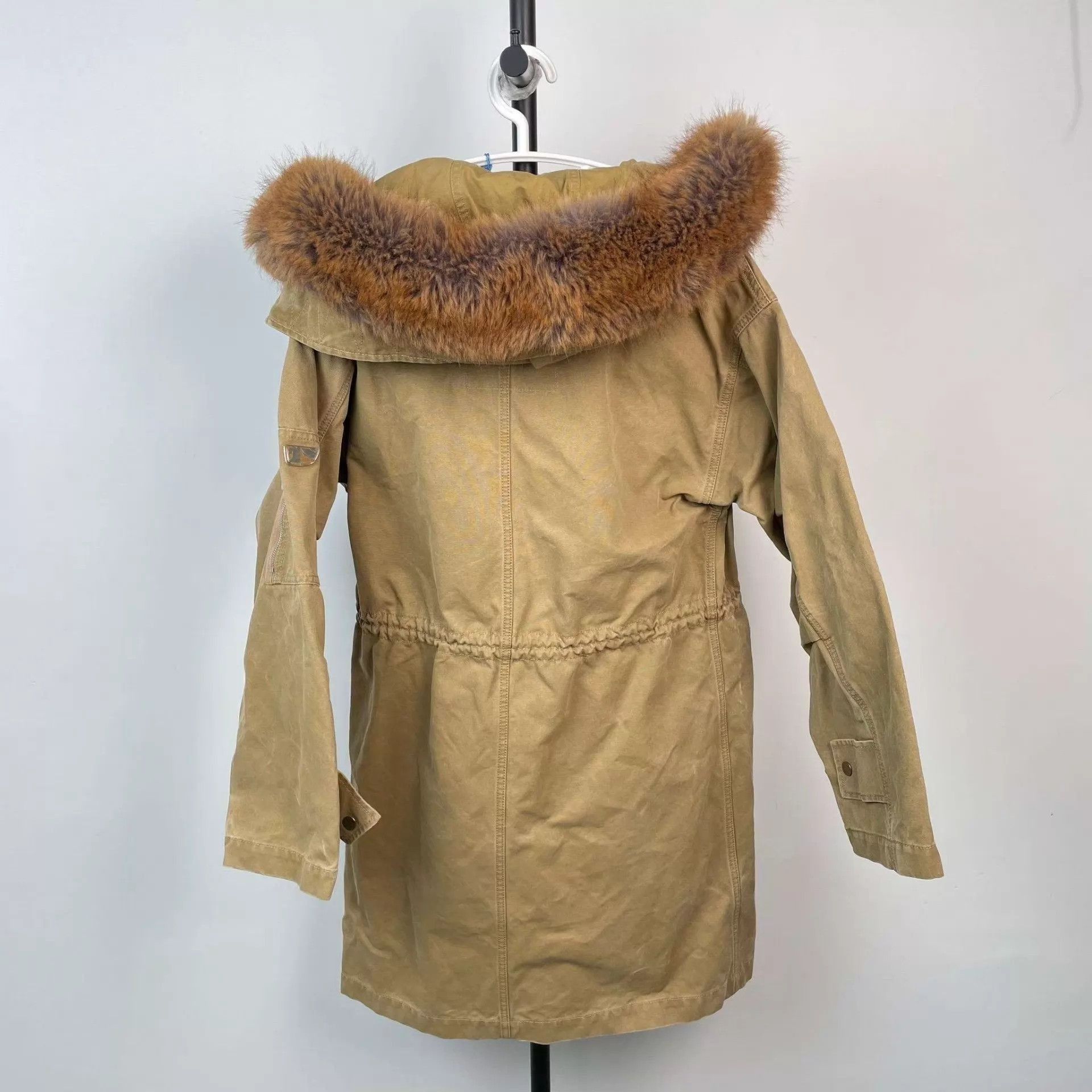 Burberry Yellow Parka with Faux Fur Hood - XXS Size US XXS / EU 40 - 2 Thumbnail