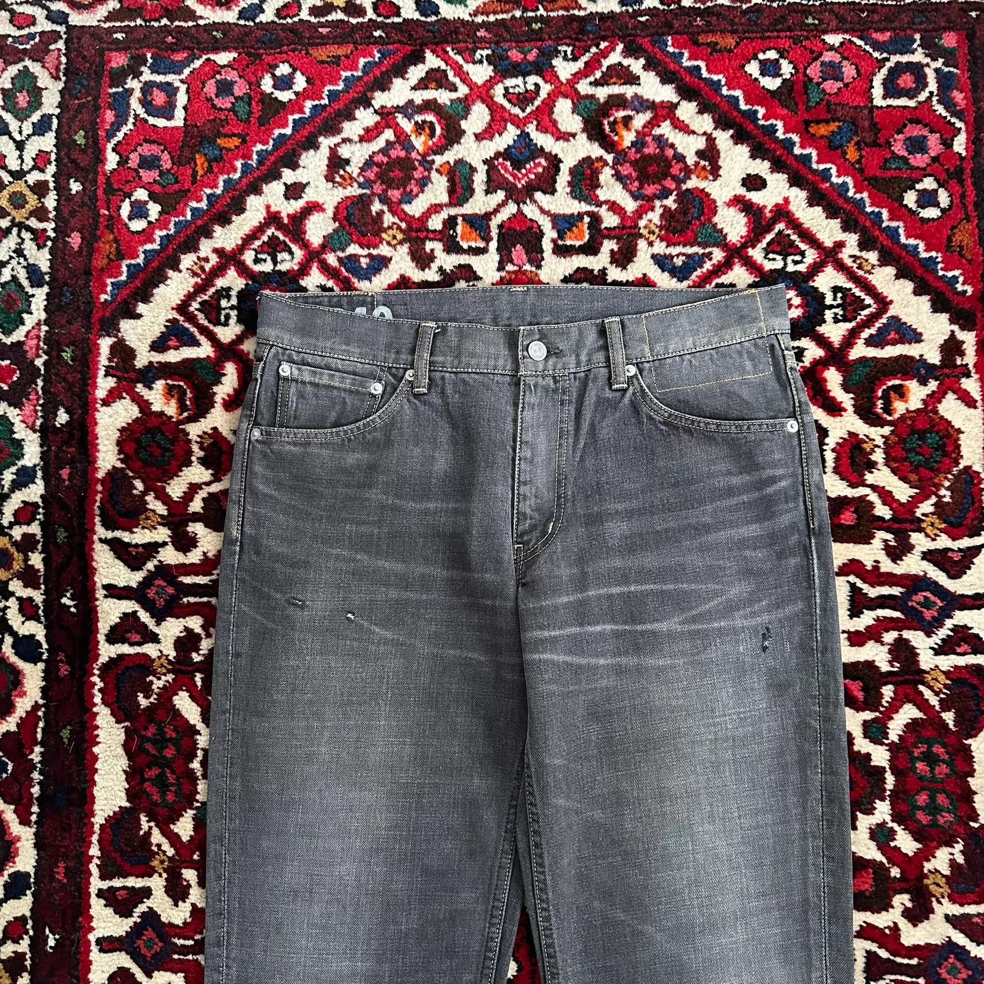 Visvim Gray Distressed Denim Pants Size 34 Size US 34 / EU 50 - 3 Thumbnail